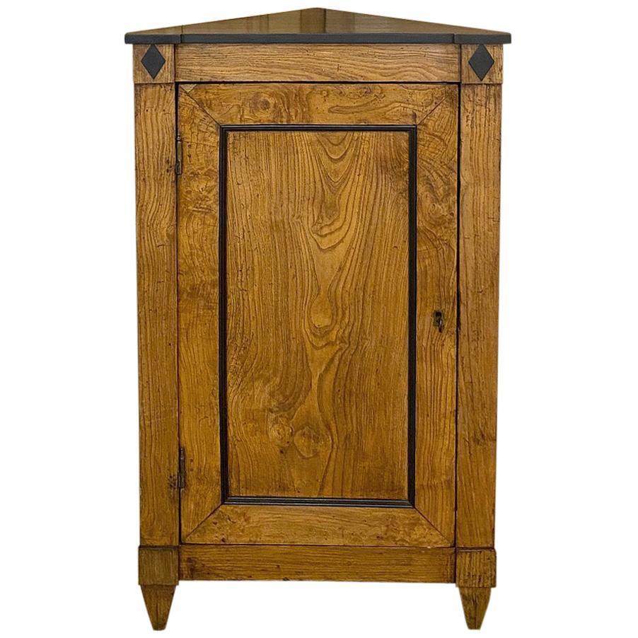 Early 19th Century Directoire Period Ebonized Corner Cabinet