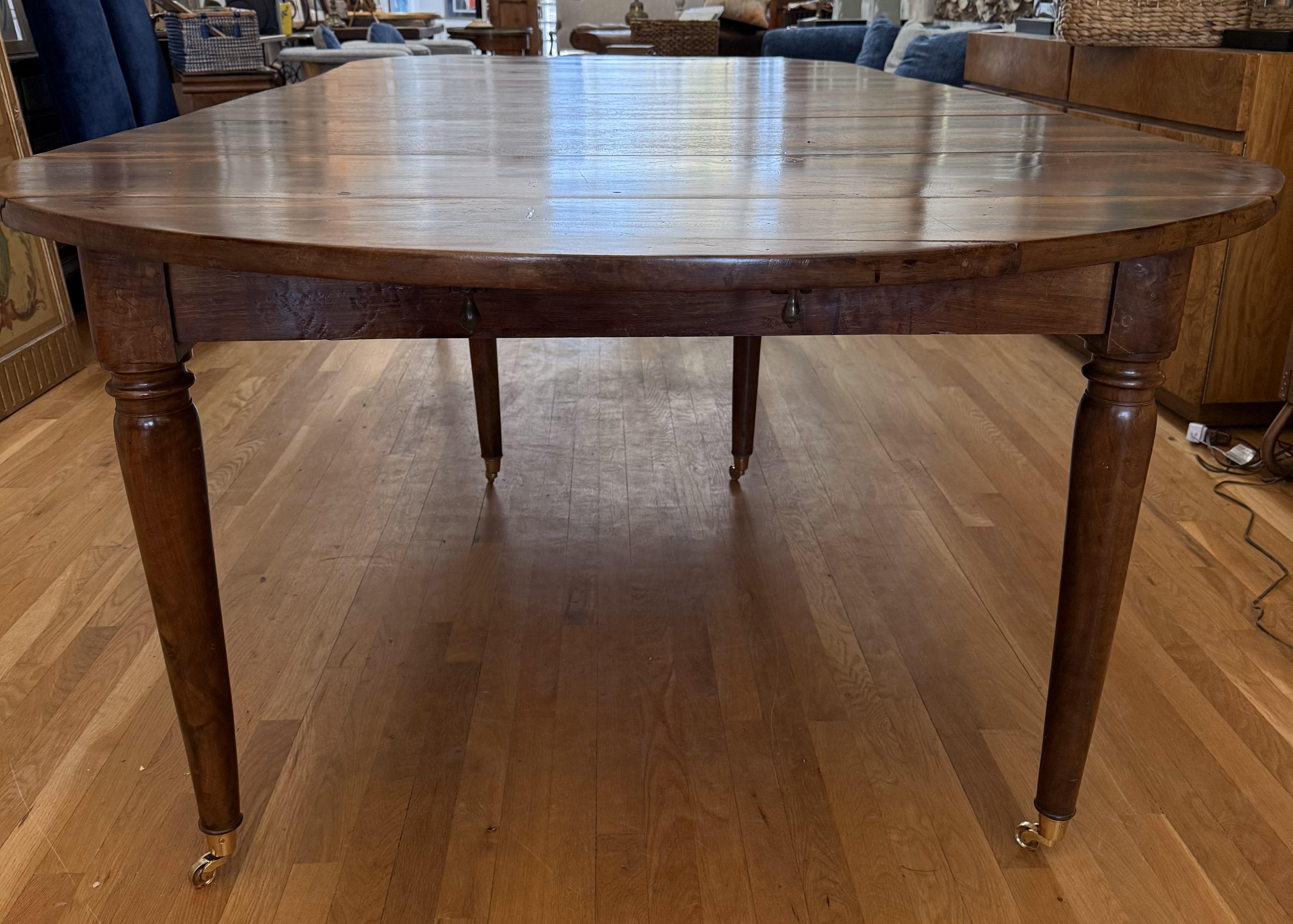 Hand-Crafted Early 19th Century Directoire Style French Provincial Extending Dining Table