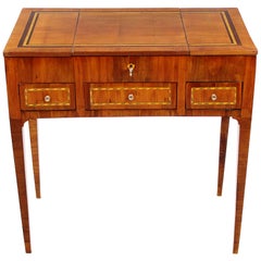 Early 19th Century Dressing Table, Poudreuse, Mahogany Veneered, Marquetry Works