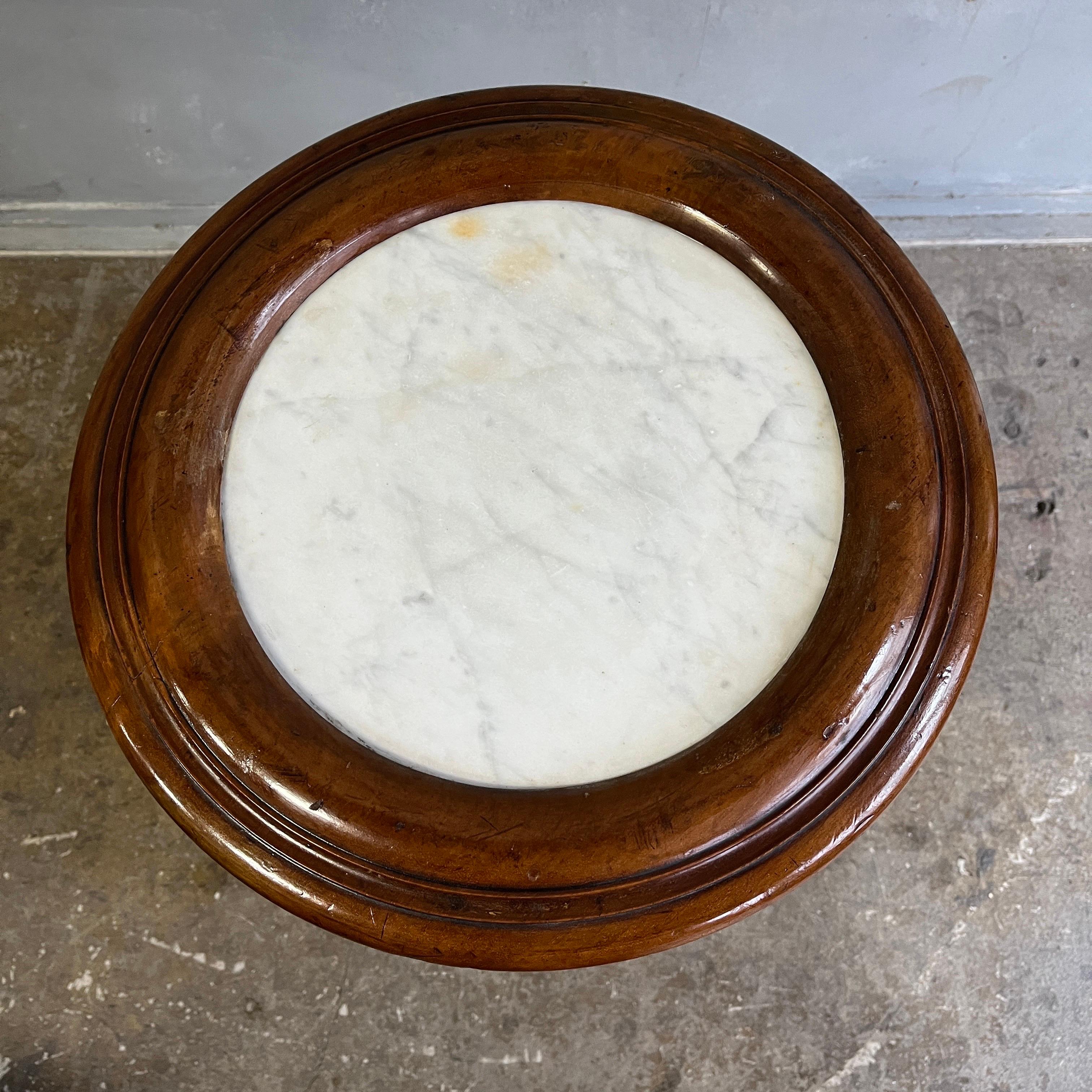 Early 19th Century Drum Table Marble Top Somno 7
