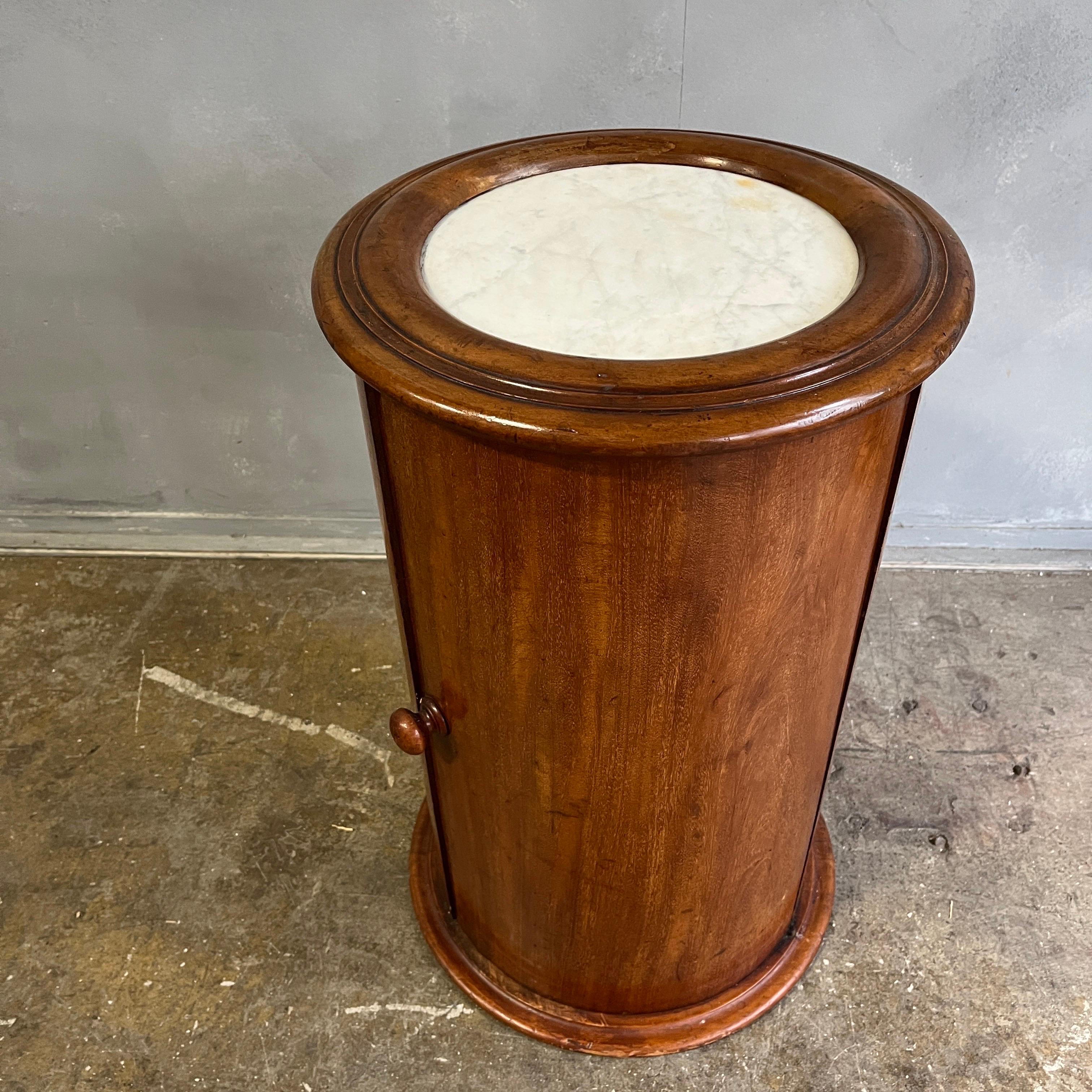 French Early 19th Century Drum Table Marble Top Somno