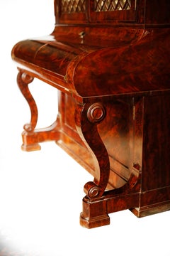 Early 19th Century Duncan Phyfe Grecian Plain Style Mahogany Secretary Bookcase