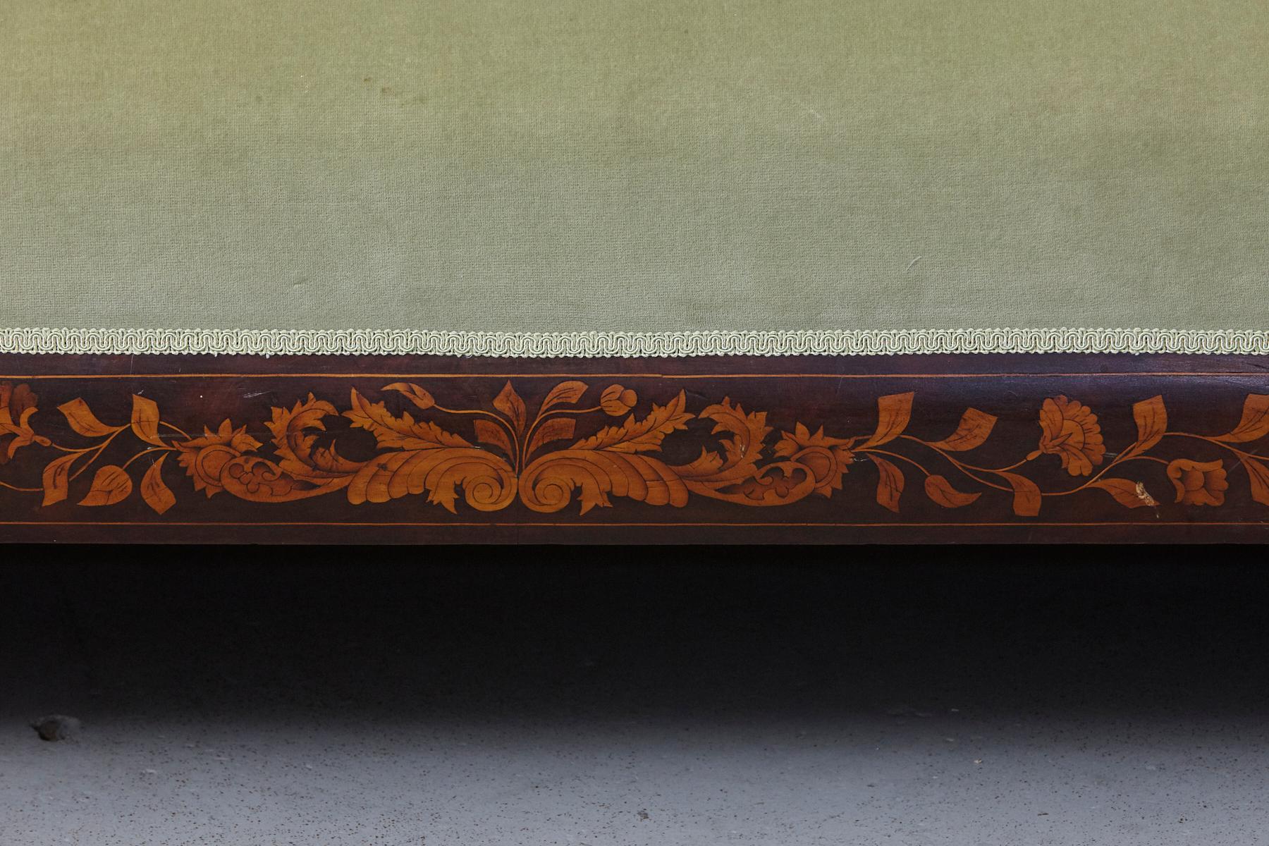Early 19th Century Dutch Biedermeier Fruitwood Marquetry Sofa For Sale 2