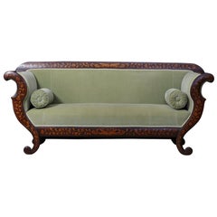 Early 19th Century Dutch Biedermeier Fruitwood Marquetry Sofa