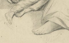 Early 19th-Century Dutch Drawing – Woman with Children and Baskets, c.1805