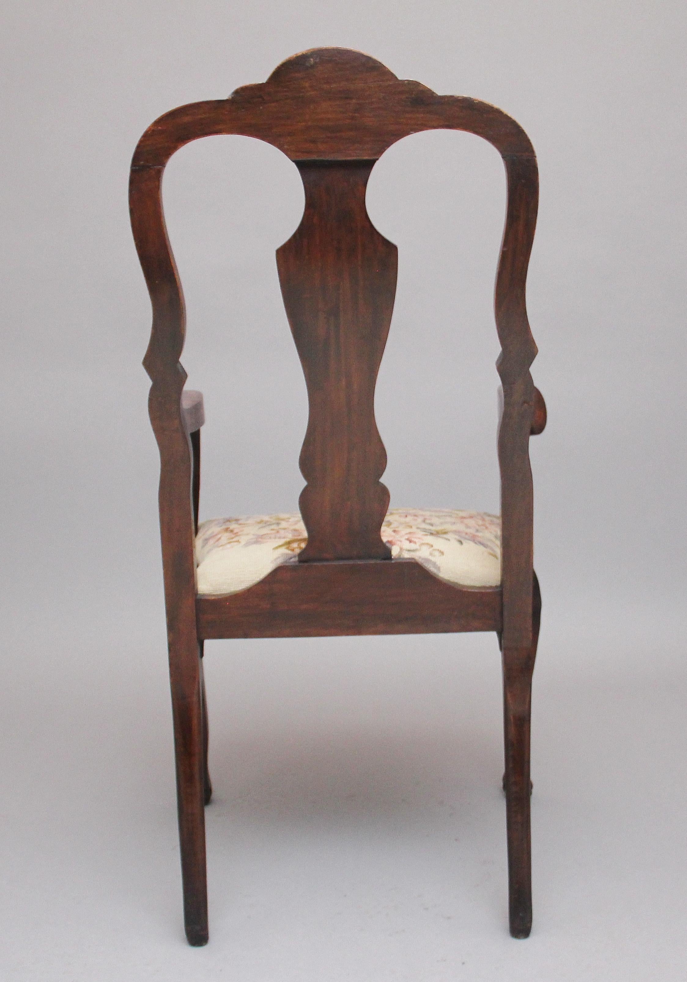 Early 19th Century Dutch Marquetry Armchair In Good Condition For Sale In Martlesham, GB
