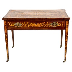 Antique Early 19th Century Dutch Marquetry Center Table