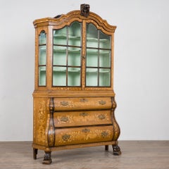 Early 19th Century Dutch Marquetry Inlaid Display Cabinet