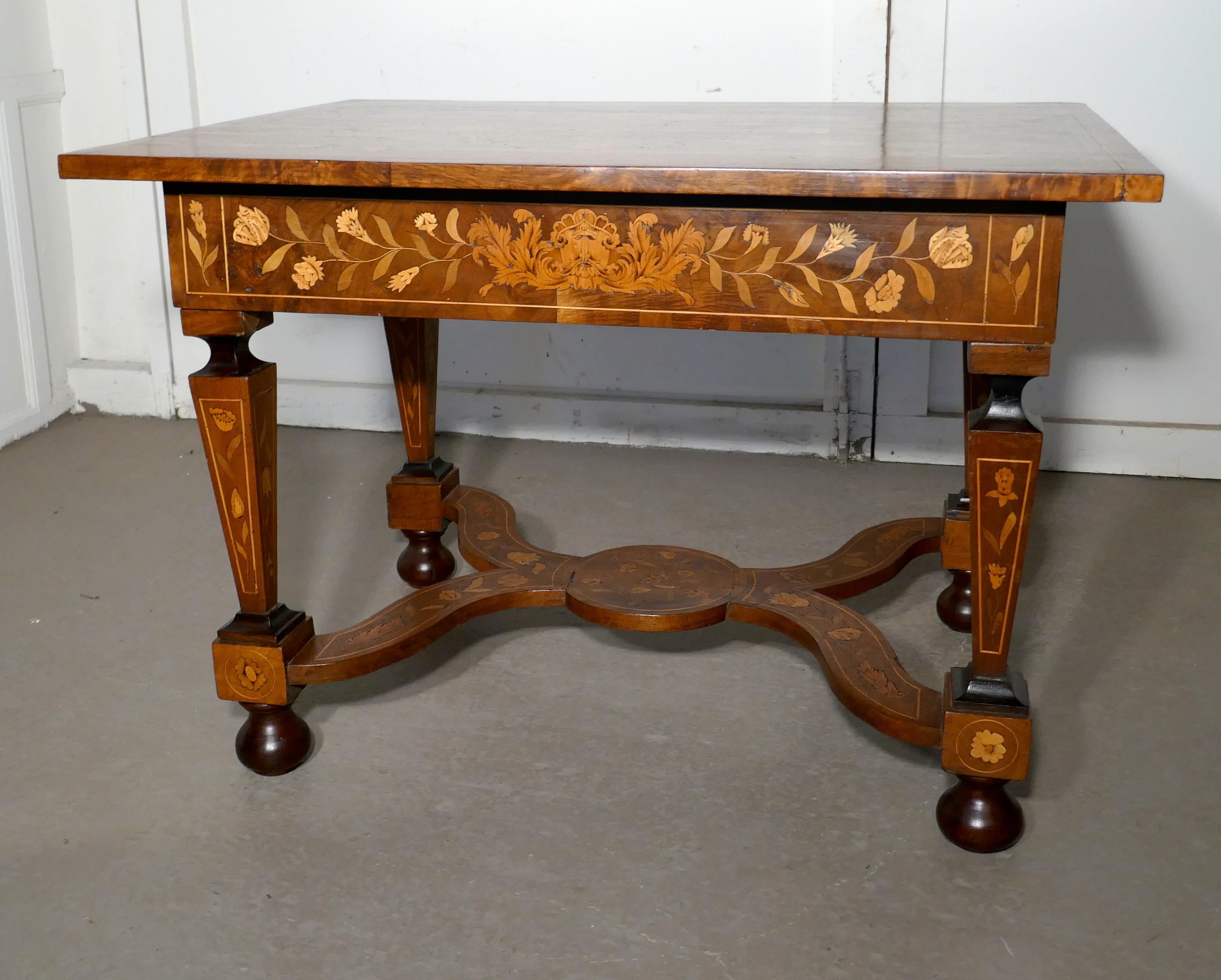 Early 19th Century Dutch Marquetry Inlaid Walnut Centre Table 6