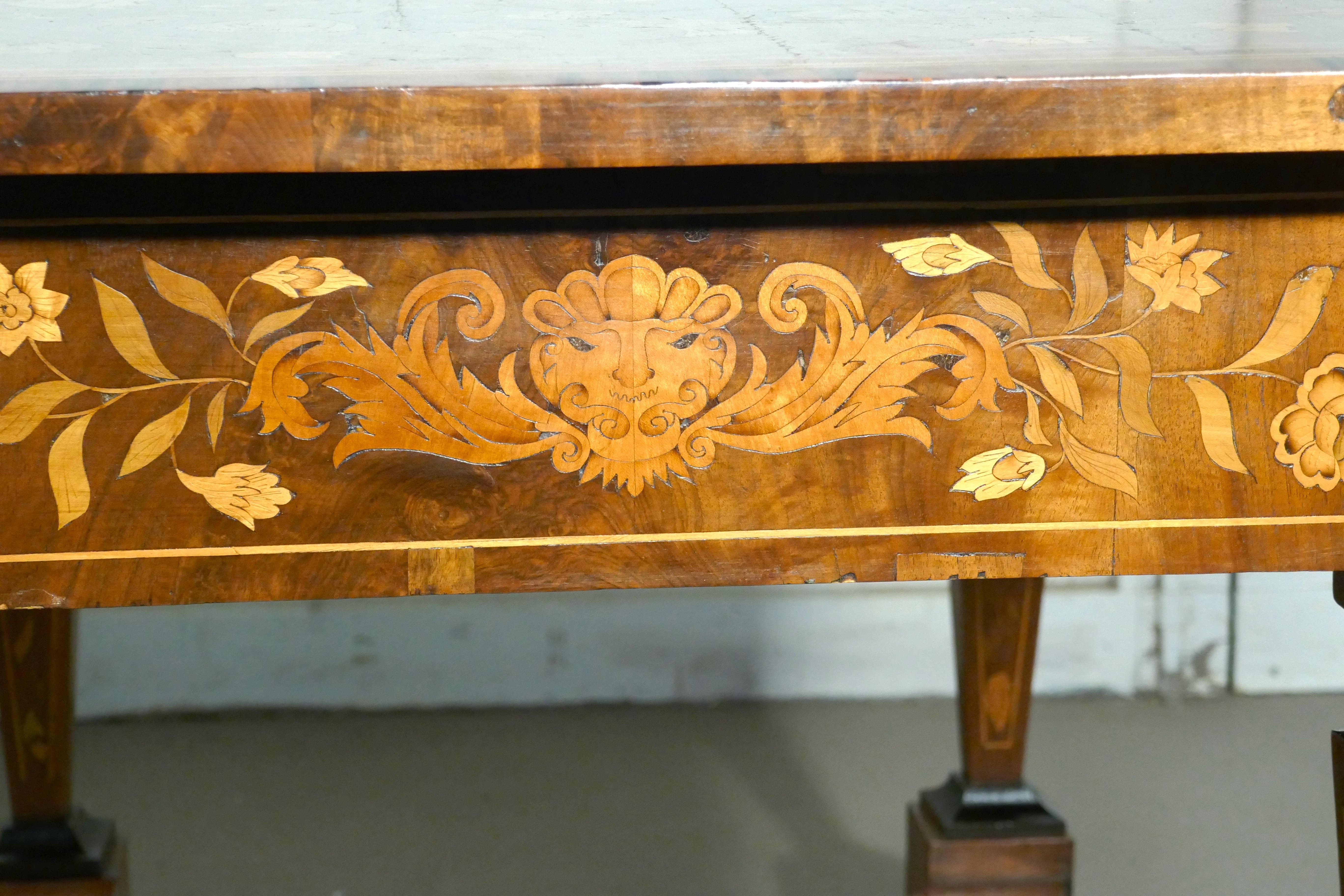 Early 19th Century Dutch Marquetry Inlaid Walnut Centre Table 7