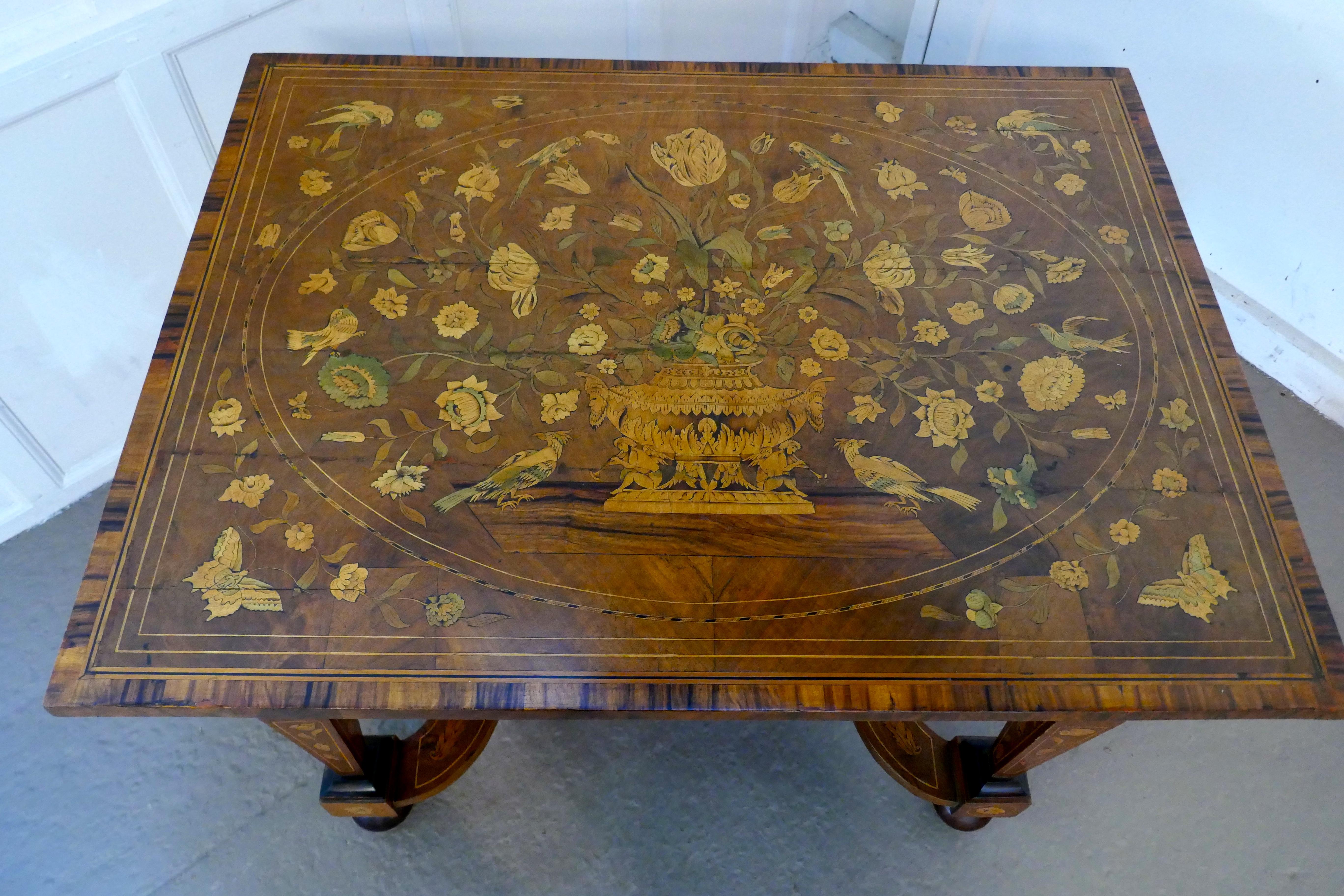 Early 19th Century Dutch Marquetry Inlaid Walnut Centre Table 10