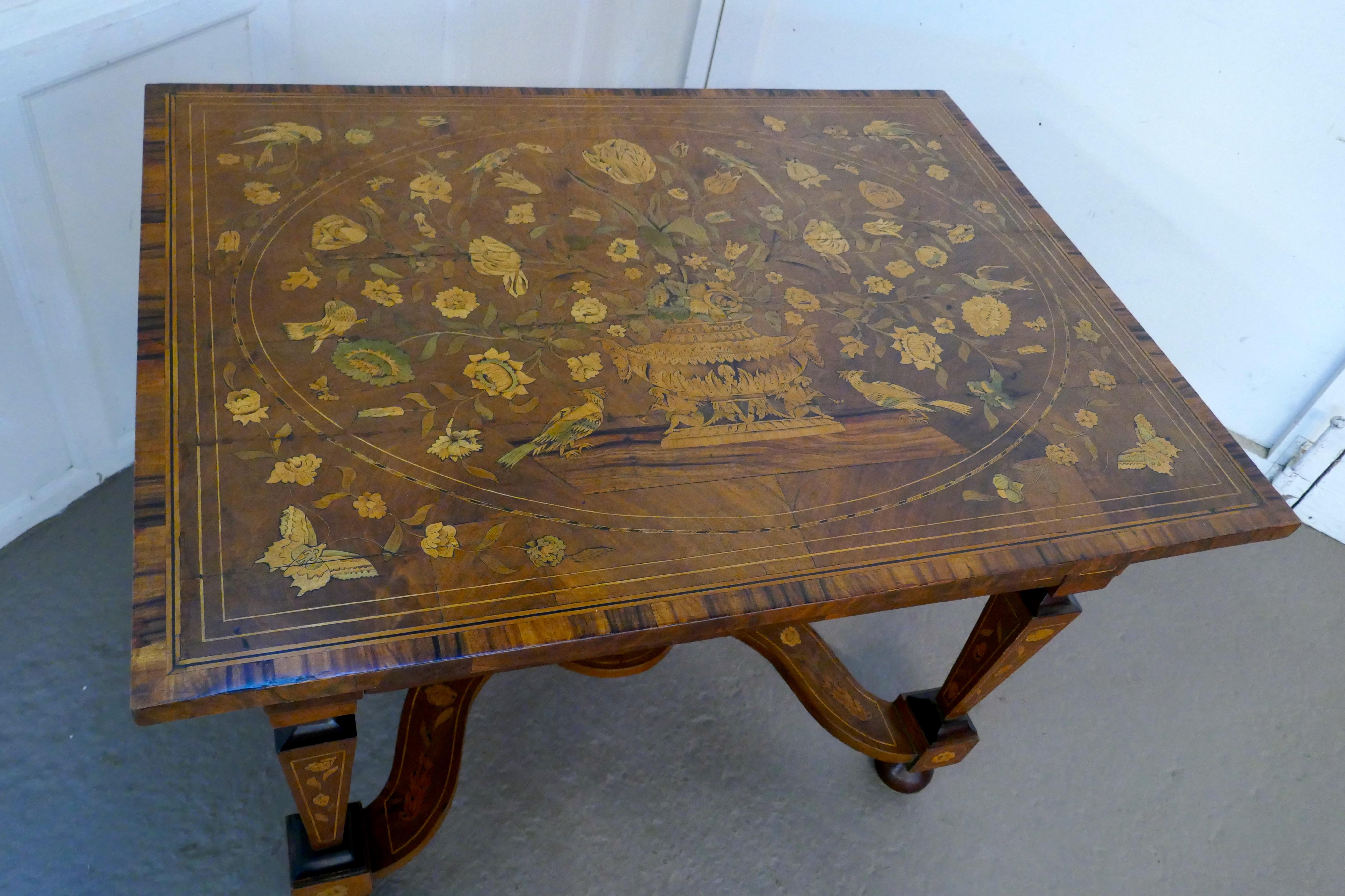 Early 19th Century Dutch Marquetry Inlaid Walnut Centre Table 11