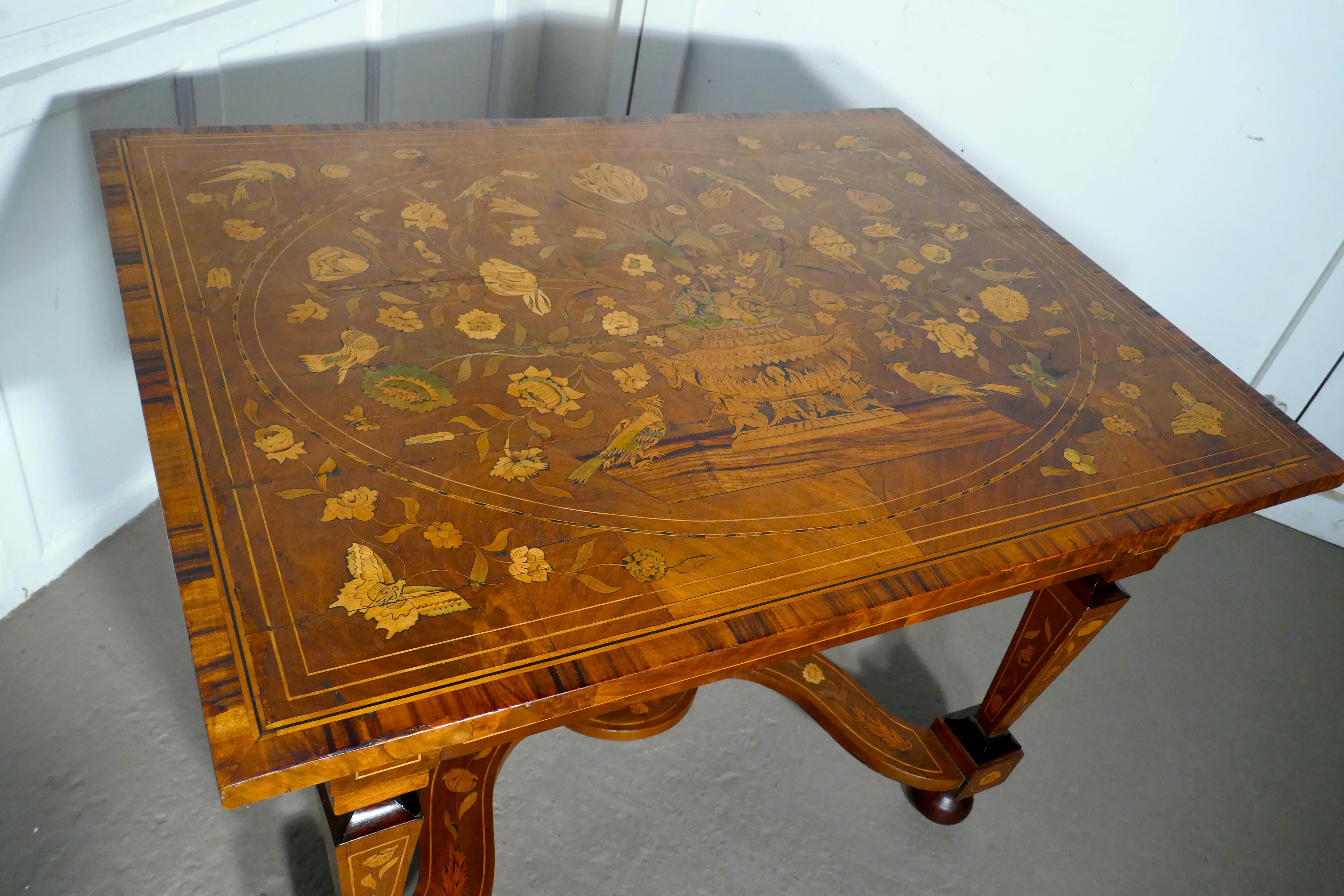 Early 19th Century Dutch Marquetry Inlaid Walnut Centre Table 12