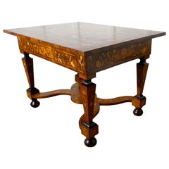 Early 19th Century Dutch Marquetry Inlaid Walnut Centre Table