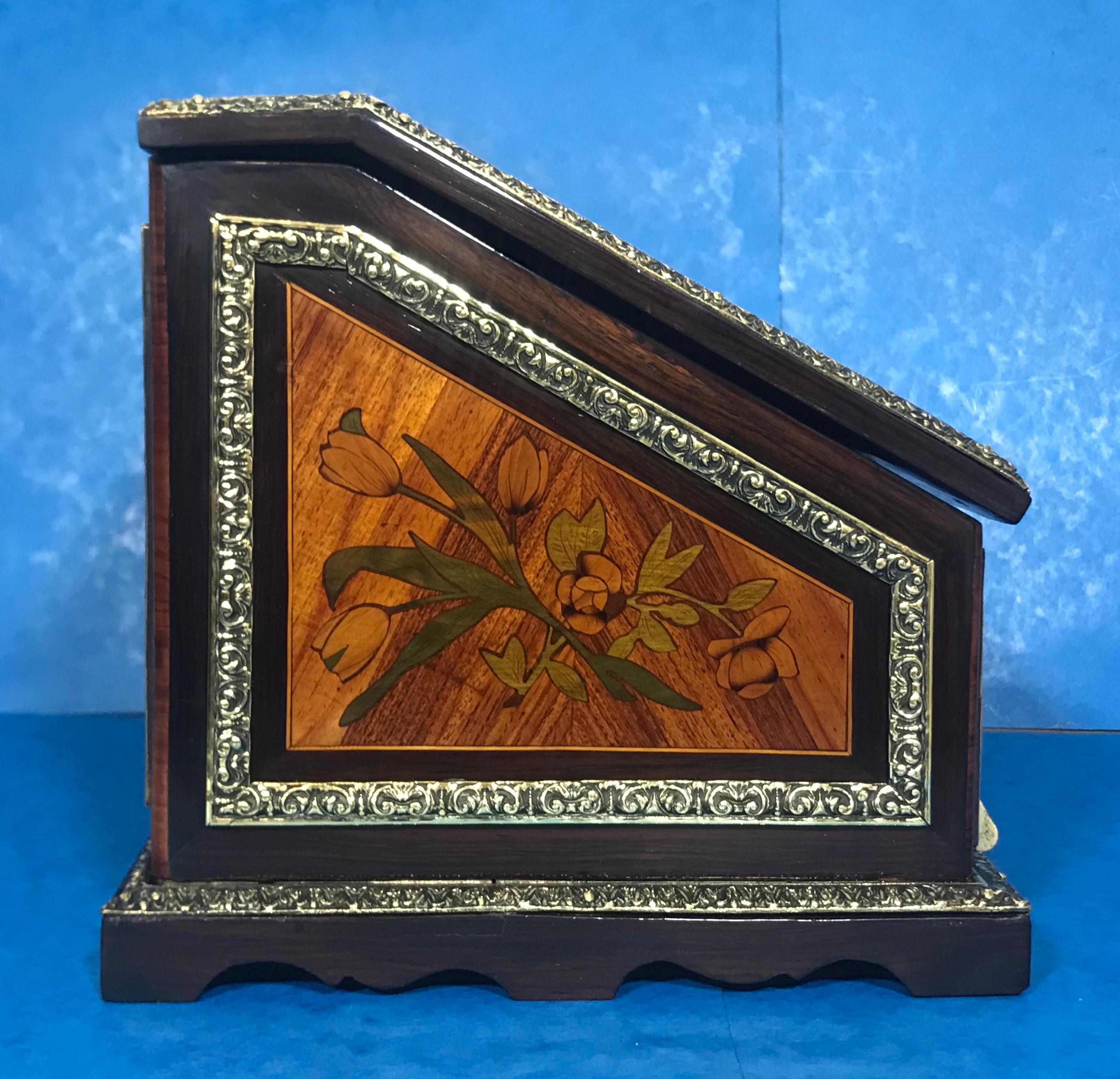 Early 19th Century Dutch Marquetry Miniature Bureau For Sale 4