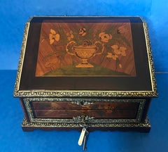 Early 19th Century Dutch Marquetry Miniature Bureau