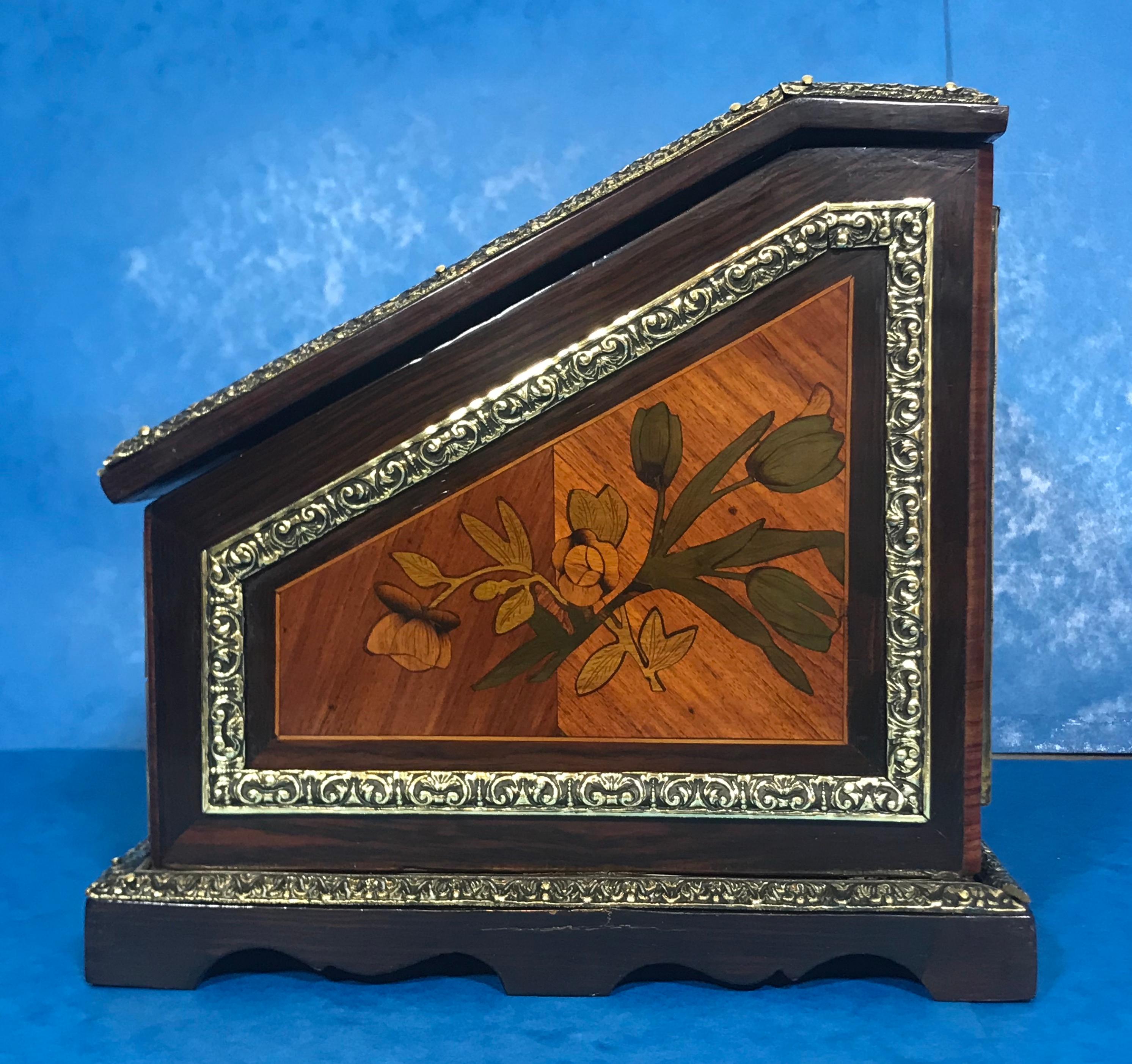 Early 19th Century Dutch Marquetry Miniature Bureau For Sale 2