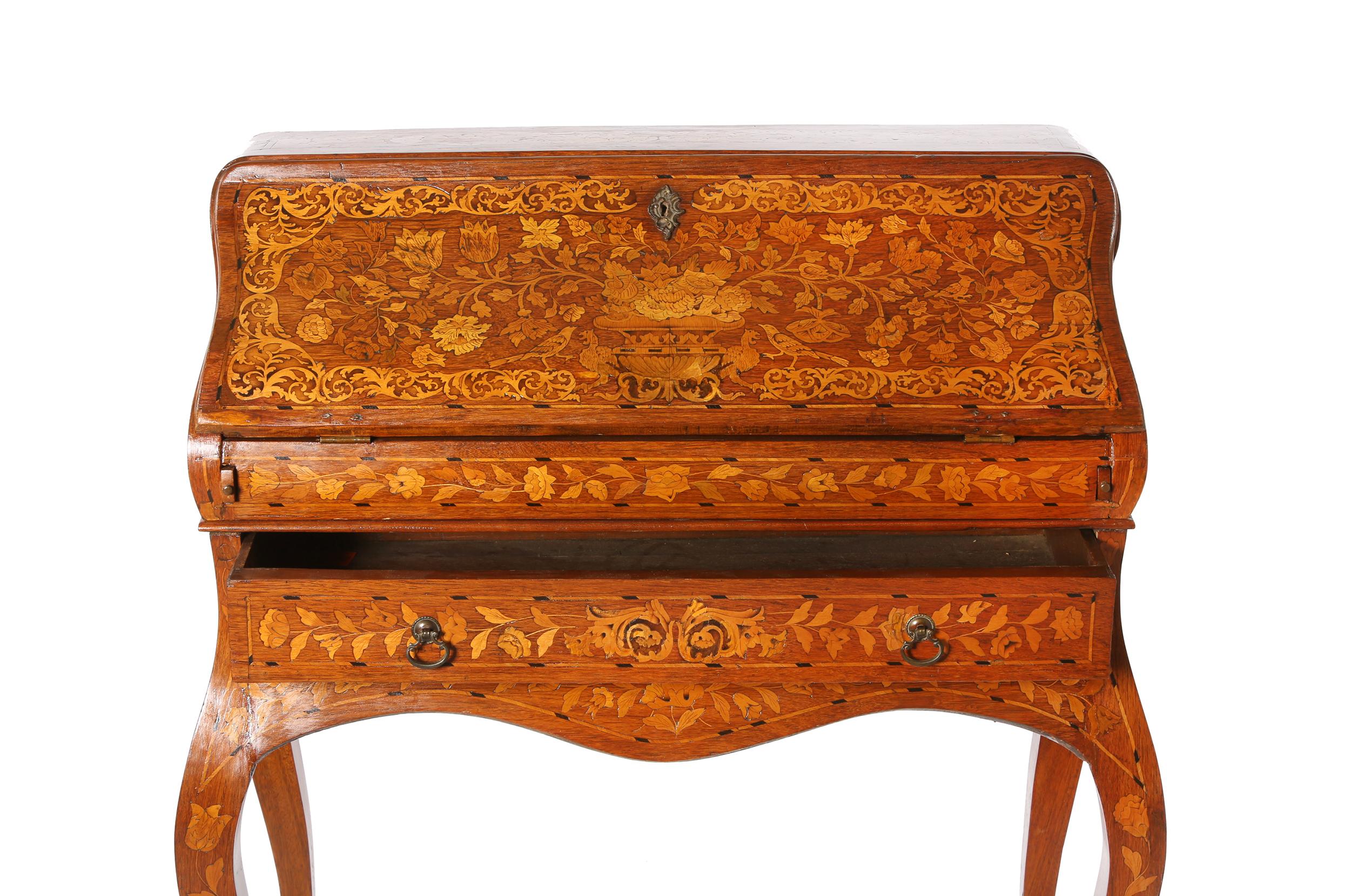 Early 19th Century Dutch Marquetry Slant Desk 6