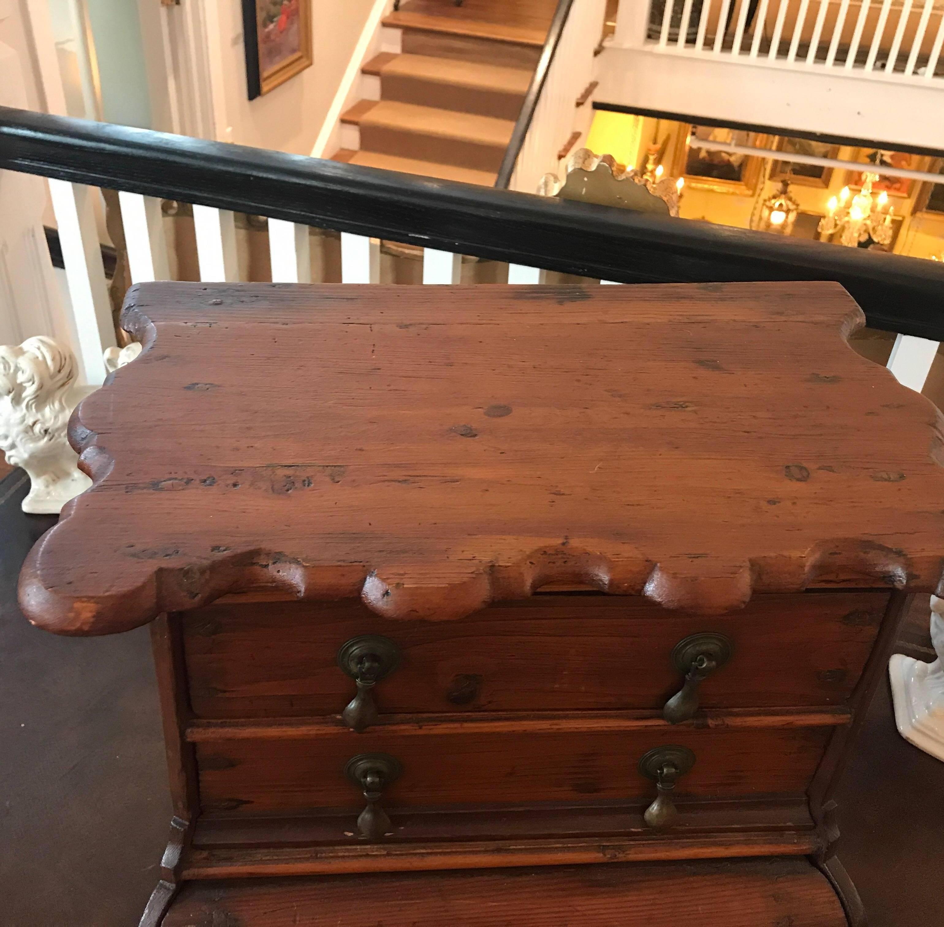 European Early 19th Century Dutch Miniature Chest of Drawers