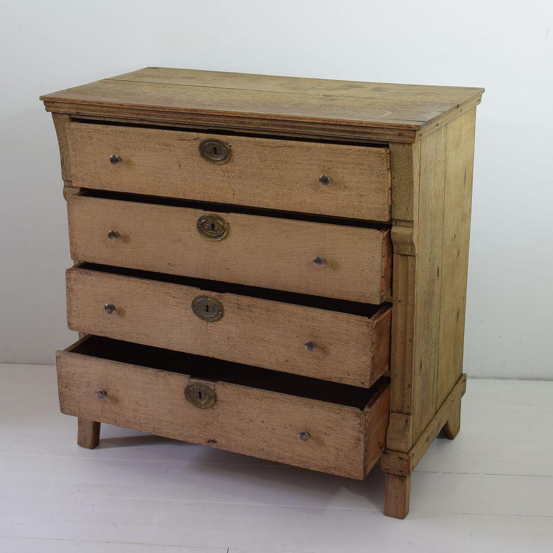 Early 19th Century Dutch Oak Empire Chest of Drawers 9
