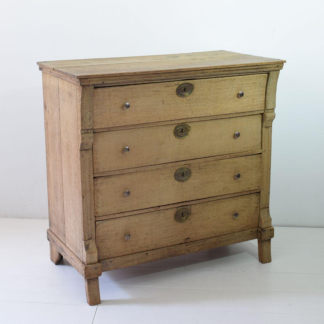 18th Century and Earlier Early 19th Century Dutch Oak Empire Chest of Drawers