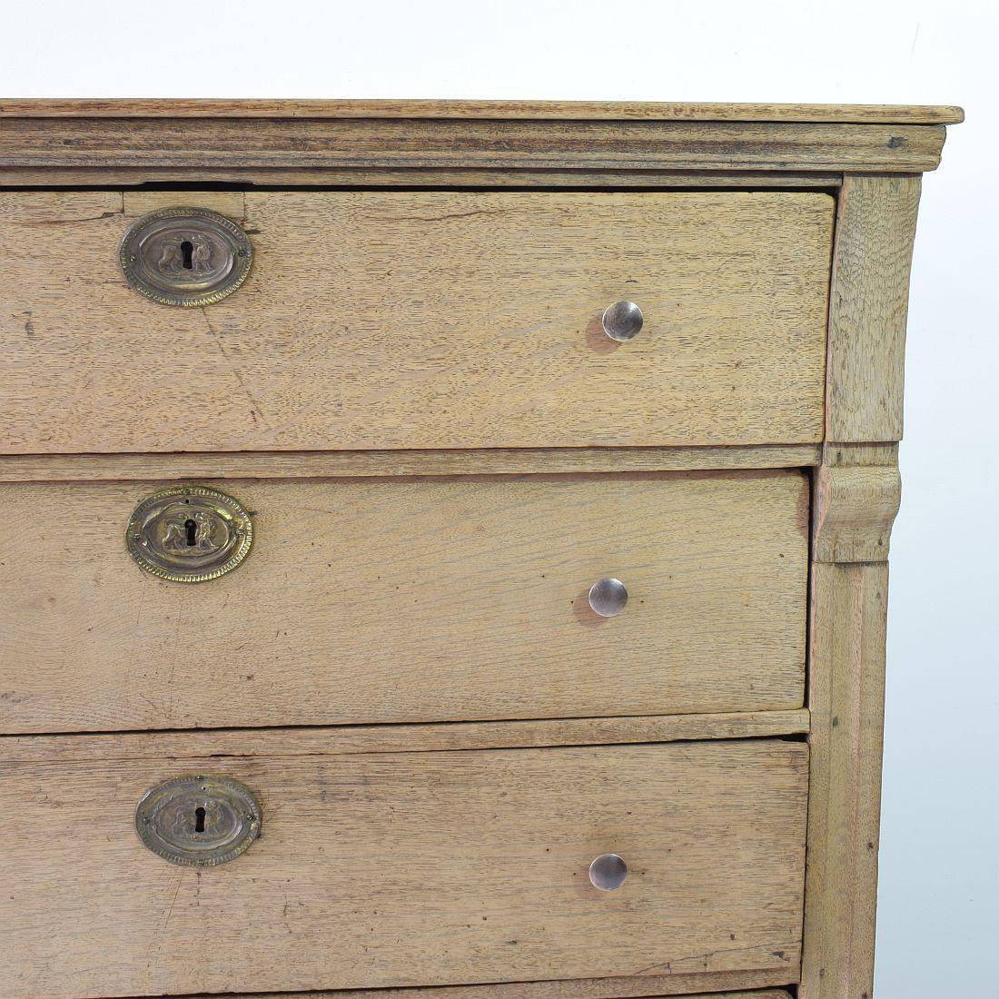 Early 19th Century Dutch Oak Empire Chest of Drawers 4