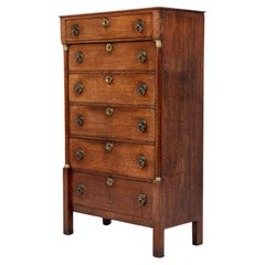 Early 19th Century Dutch Oak Tall Chest of Drawers