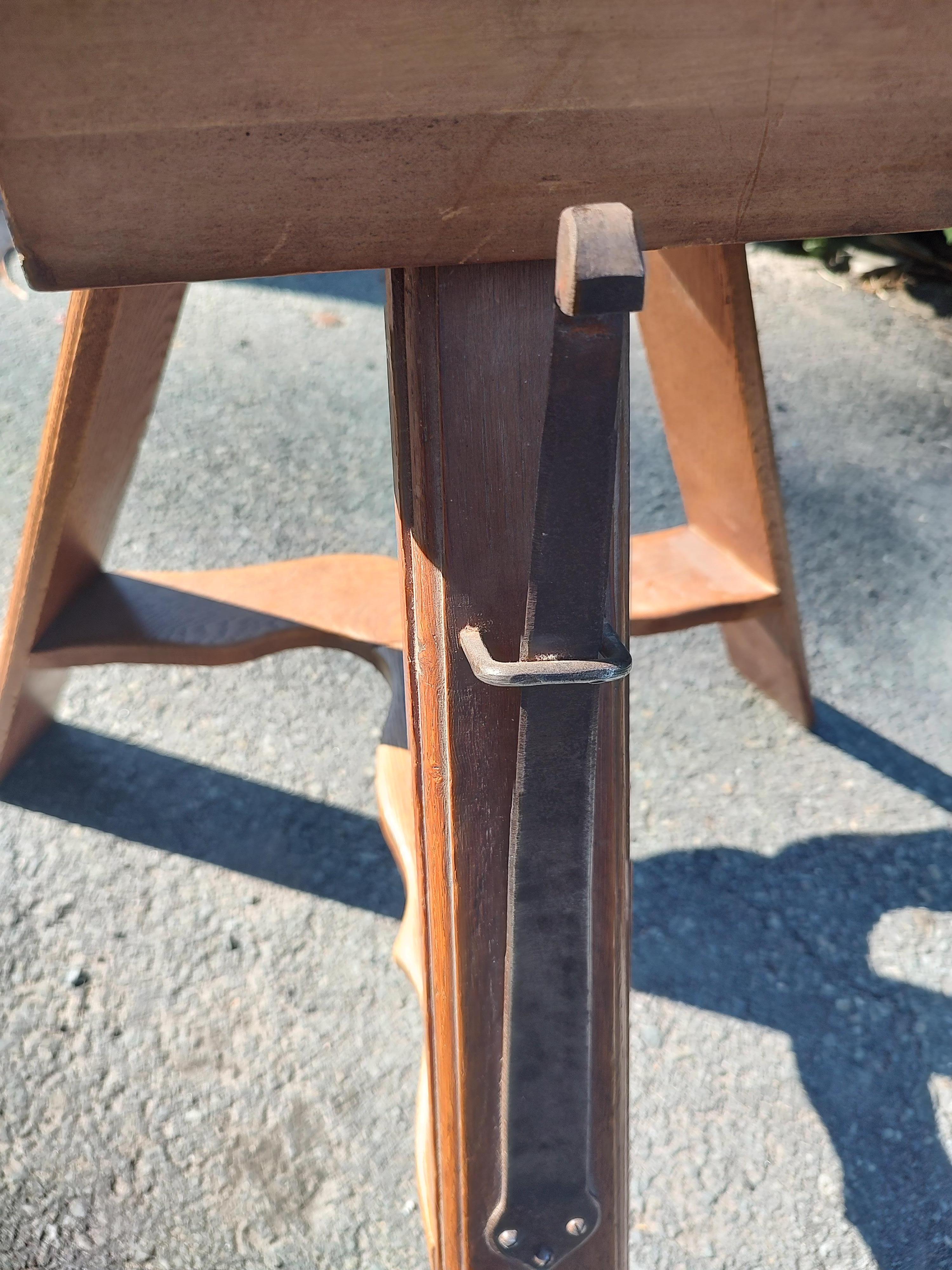 Late 19th Century Dutch Oak Tilt Top Kitchen Table For Sale 3