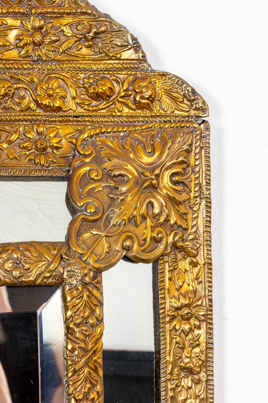 Early 19th Century Dutch Repousse Mirror For Sale 7