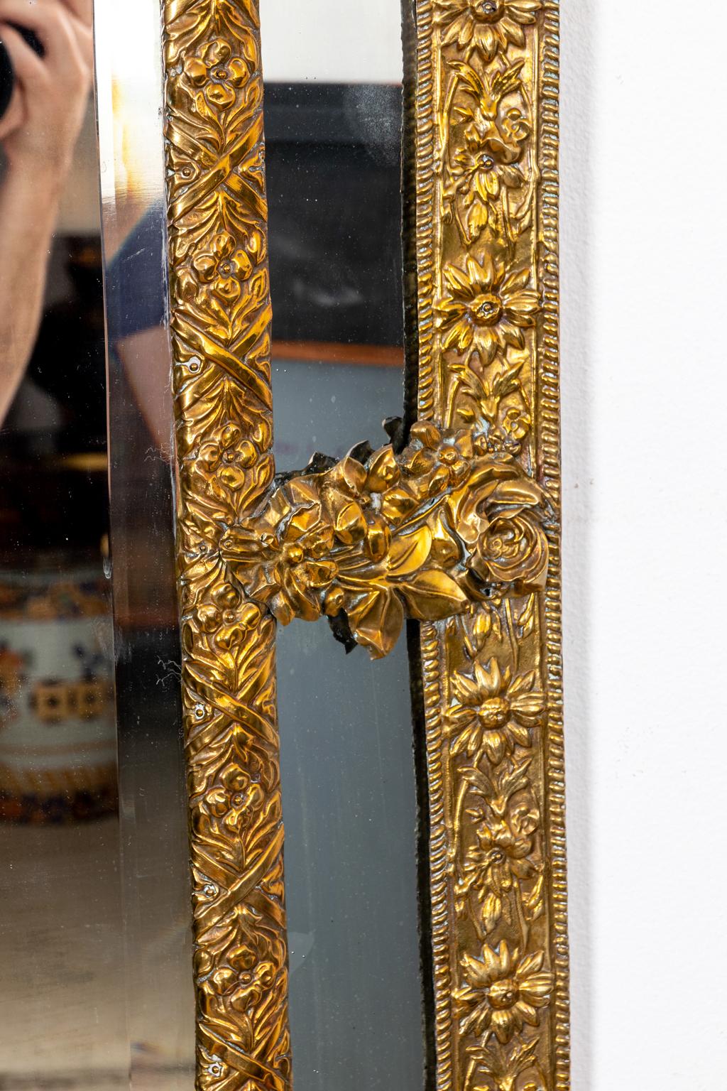 Early 19th Century Dutch Repousse Mirror For Sale 8