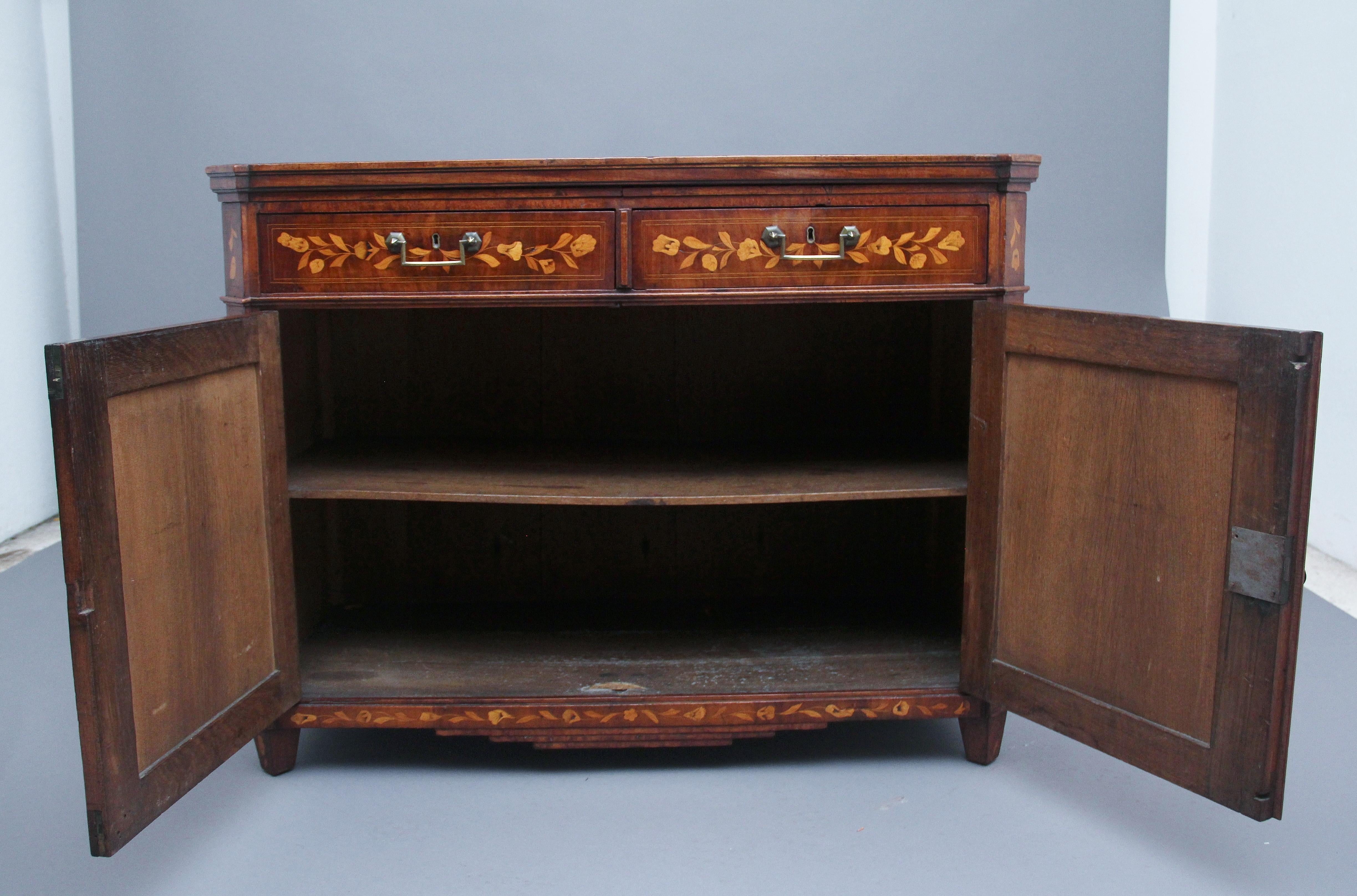 Walnut Early 19th Century Dutch Travelling Cabinet For Sale