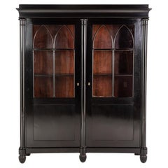 Early 19th Century Ebonised French Empire Period Bookcase