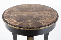 Early 19th Century Ebonized Guéridon Table with Onyx Top