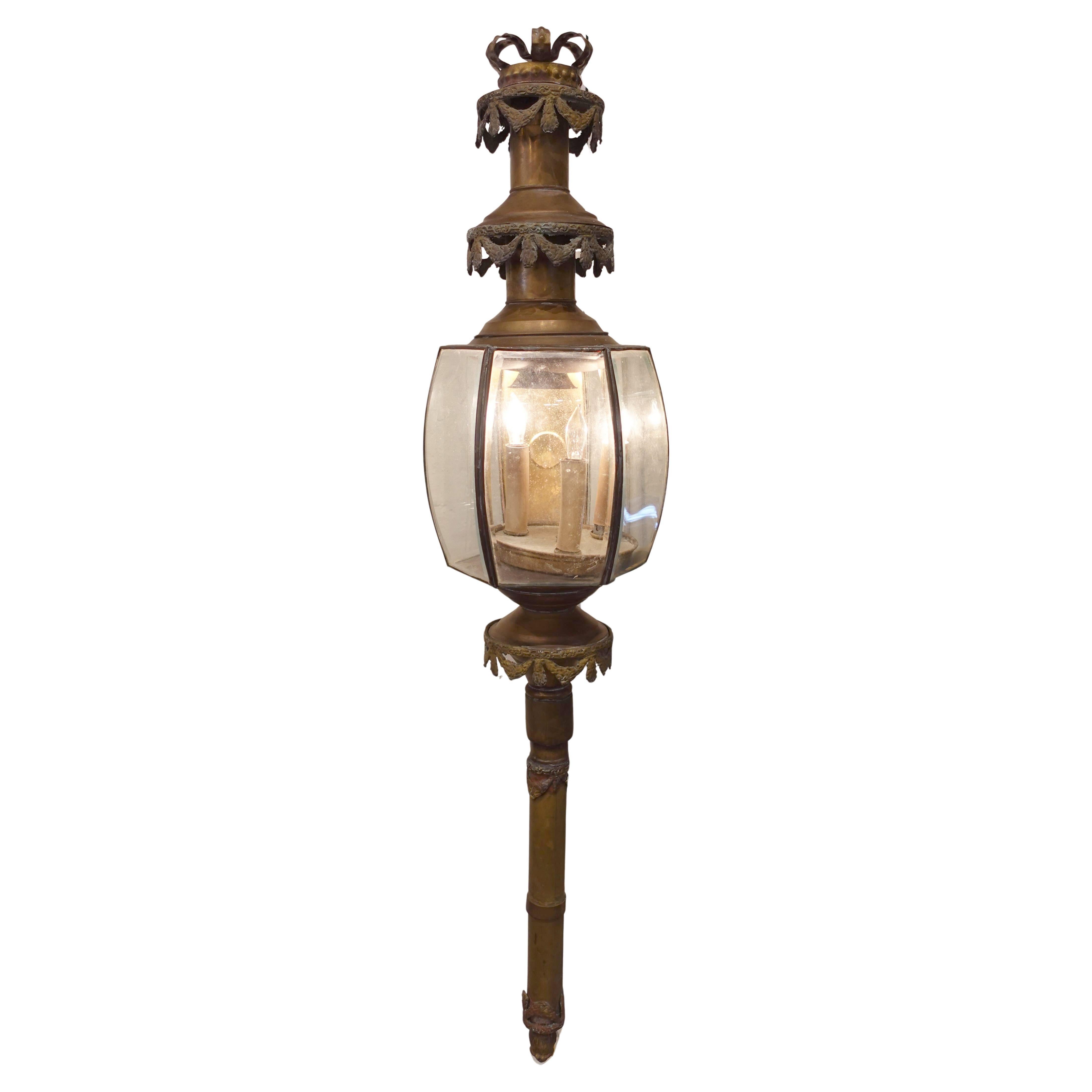 Farol de carro funerario electrificado de principios del siglo XIX Victoriano en venta