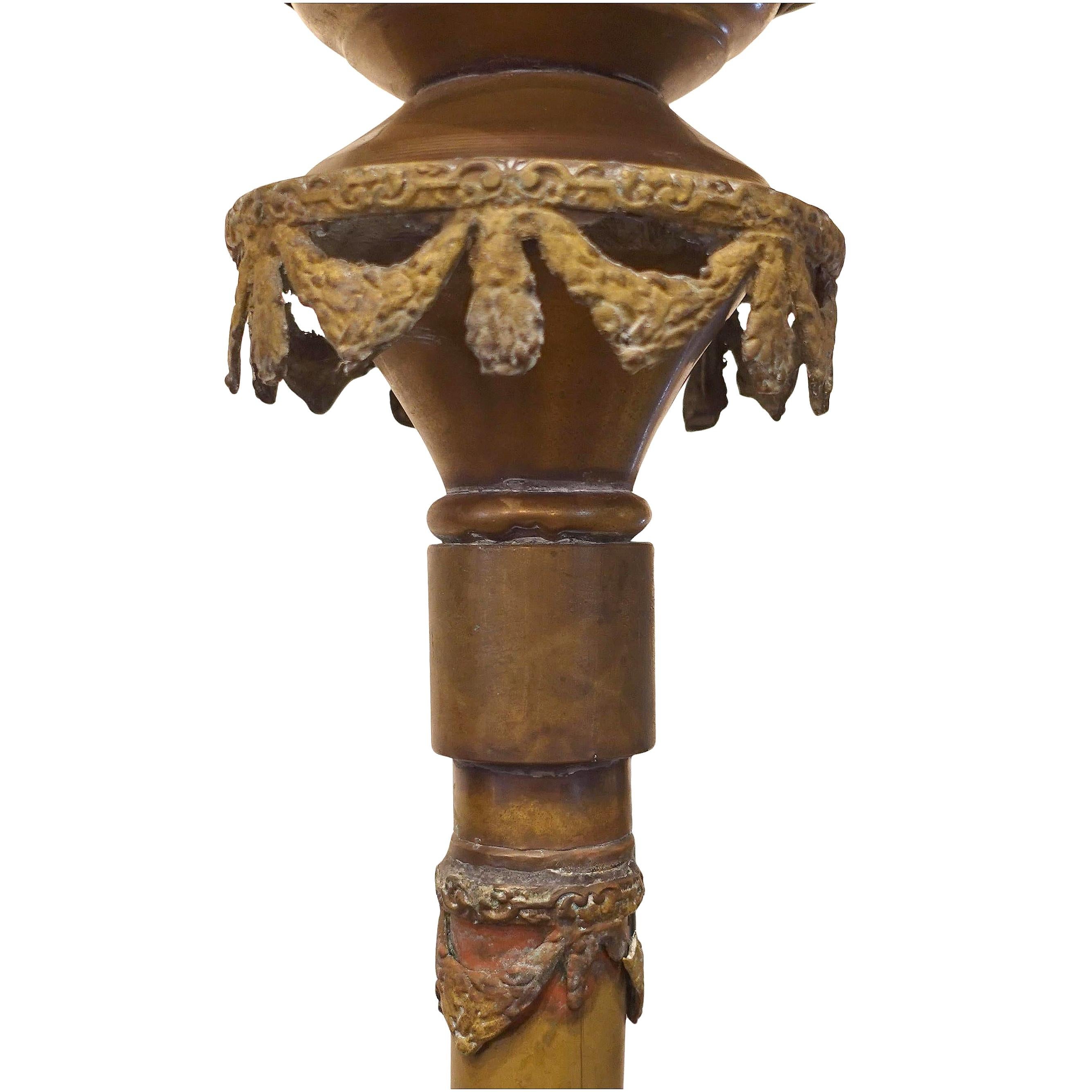 Farol de carro funerario electrificado de principios del siglo XIX Hecho a mano en venta