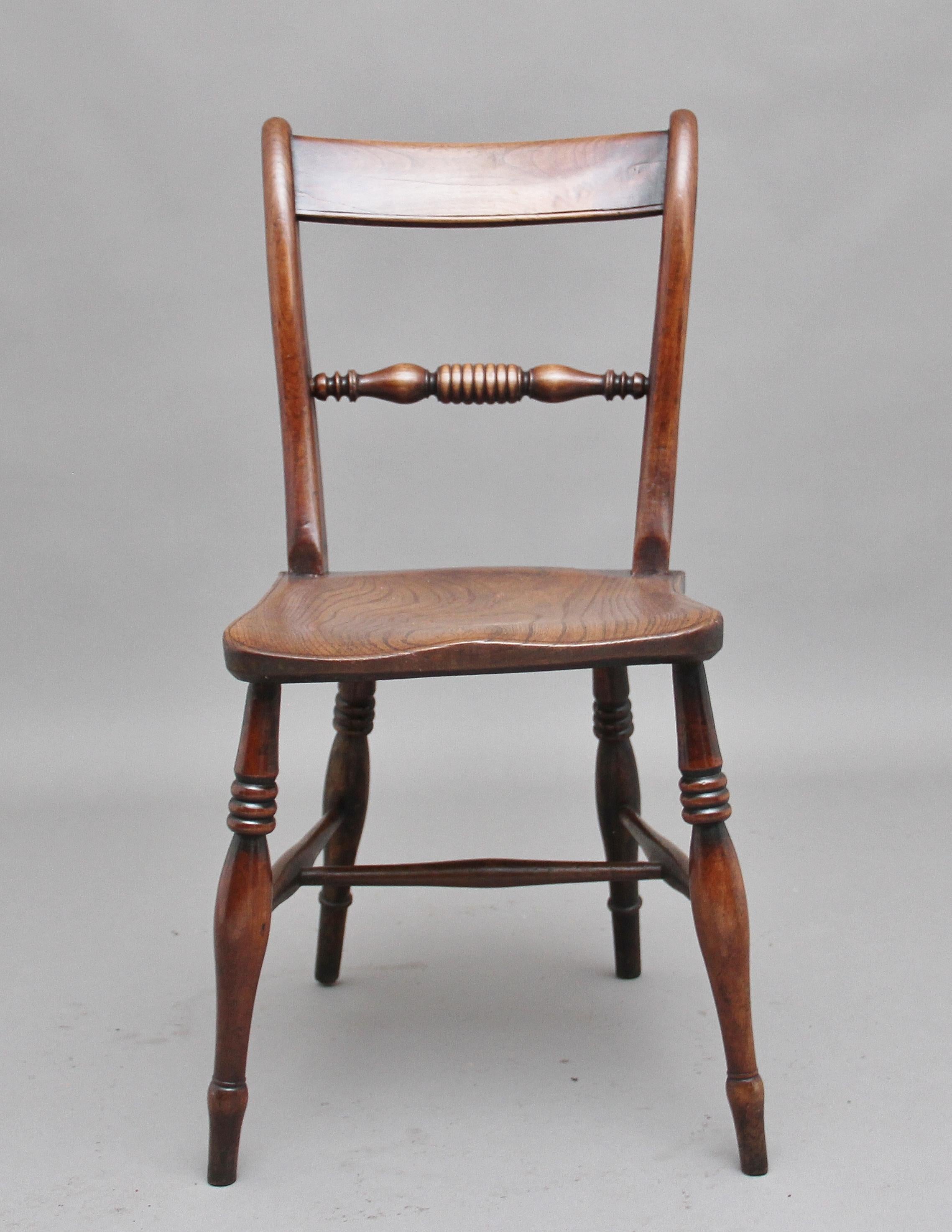 Early 19th Century Elm and Ash Side Chair In Good Condition In Martlesham, GB