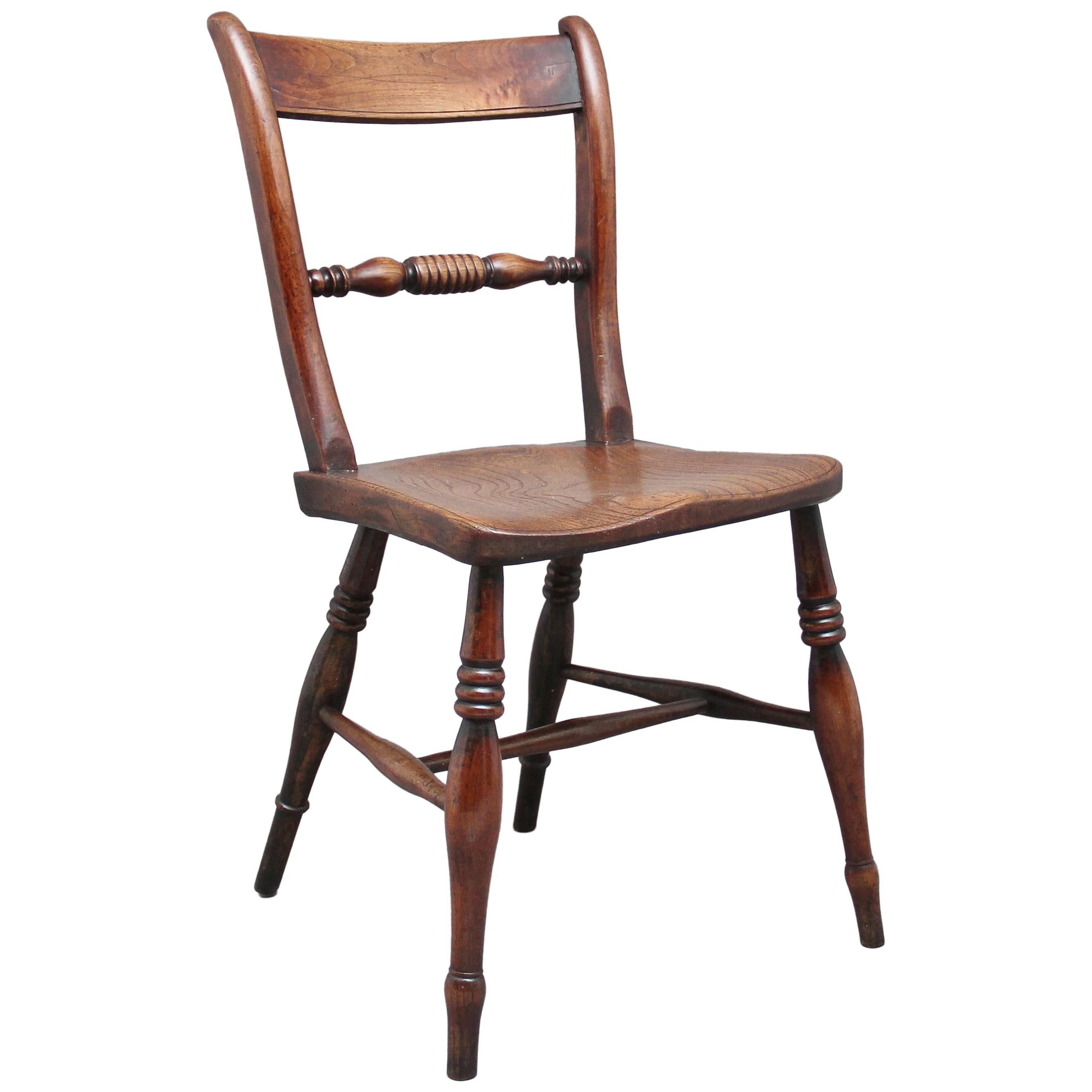 Early 19th Century Elm and Ash Side Chair