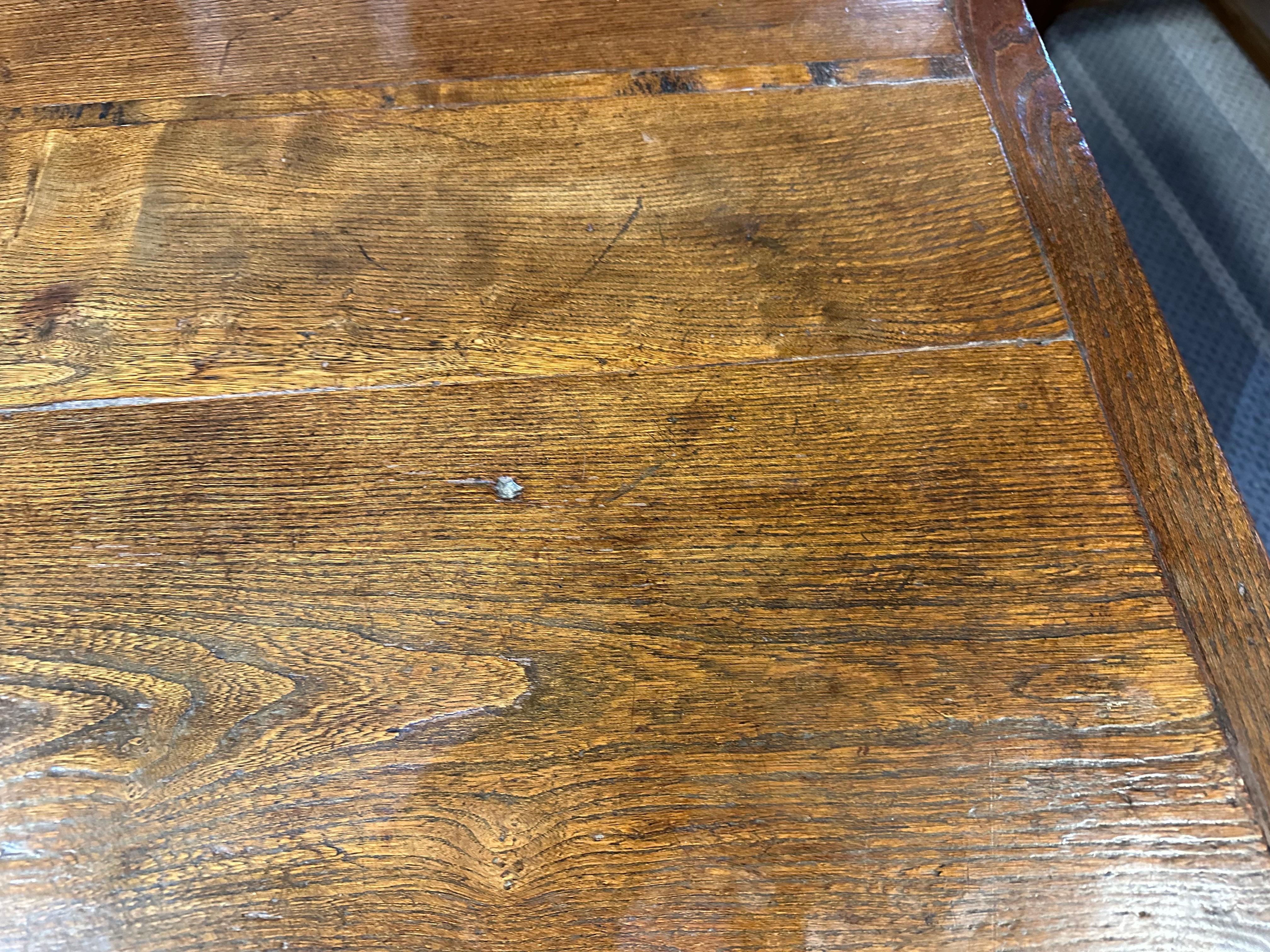 Hand-Crafted Early 19th Century Elm Farmhouse Table  For Sale