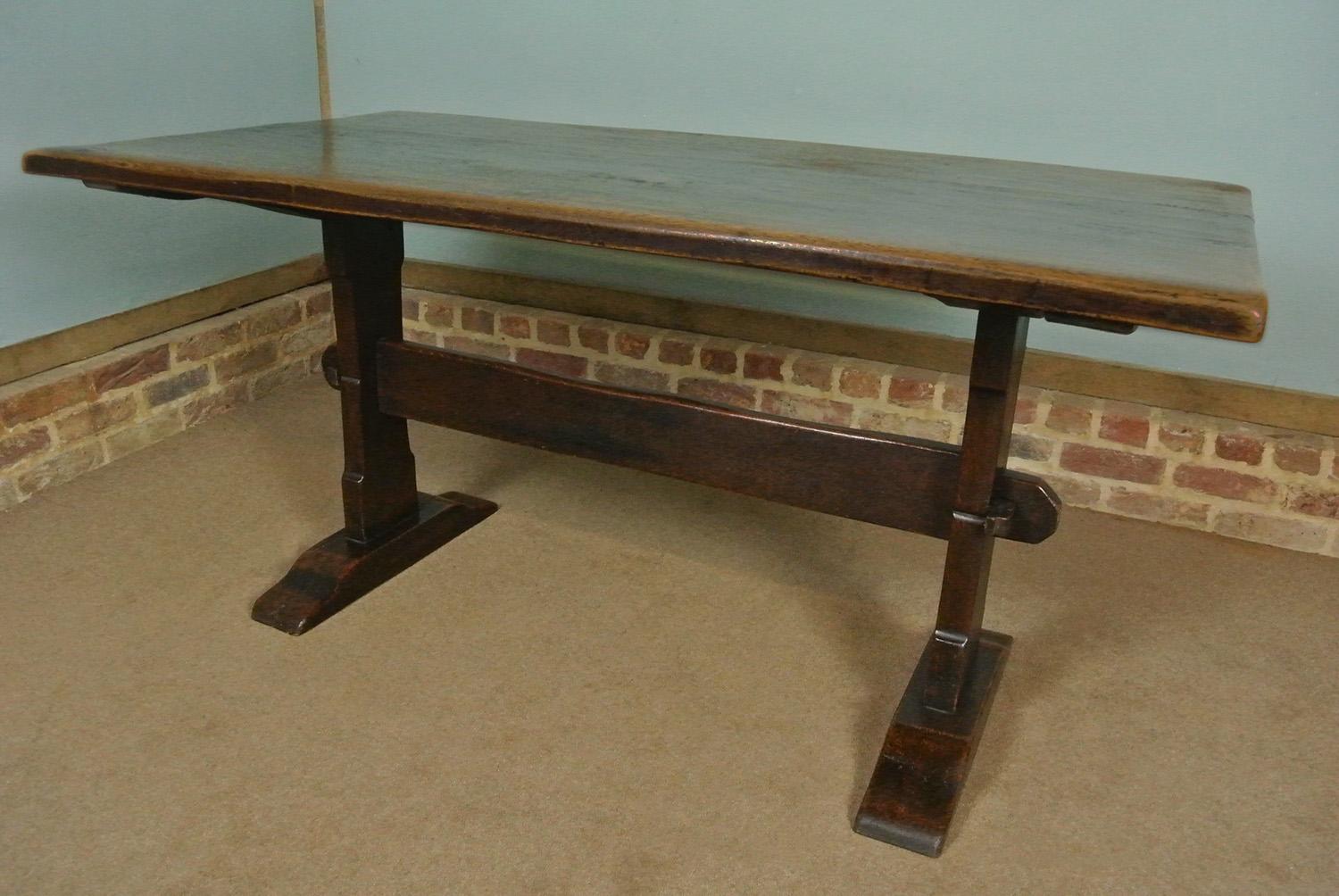 Early 19th Century Elm Refectory Farmhouse Table Seating Six 1