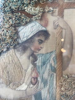 Early 19th Century Embroidered and Hand-Painted Silk Picture