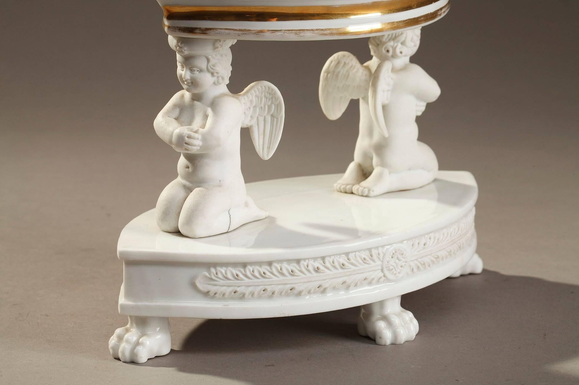 Early 19th Century Empire Bisque and Porcelain Table Centerpiece 3
