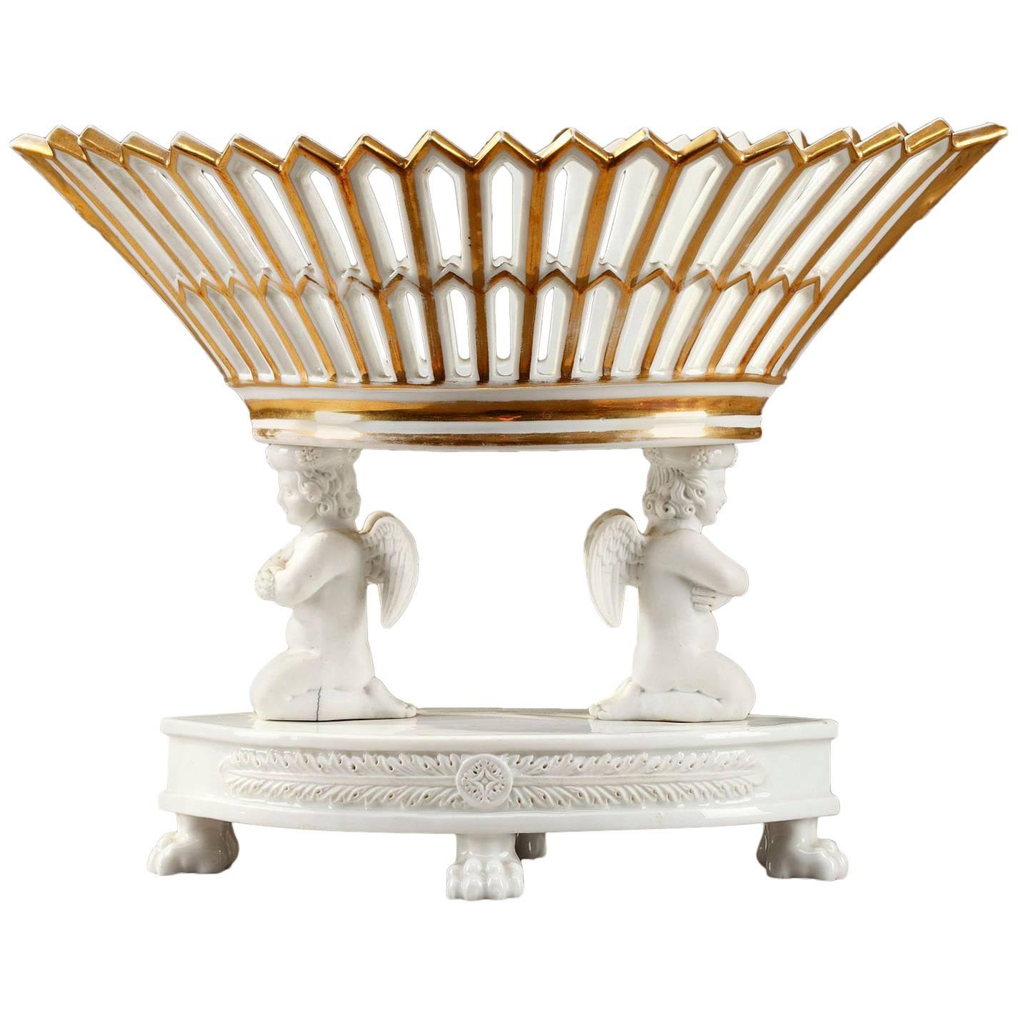Early 19th Century Empire Bisque and Porcelain Table Centerpiece