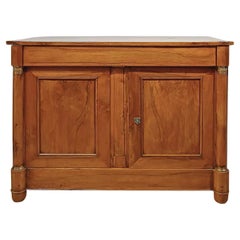 Antique EARLY 19th CENTURY EMPIRE BLOND WALNUT SIDEBOARD
