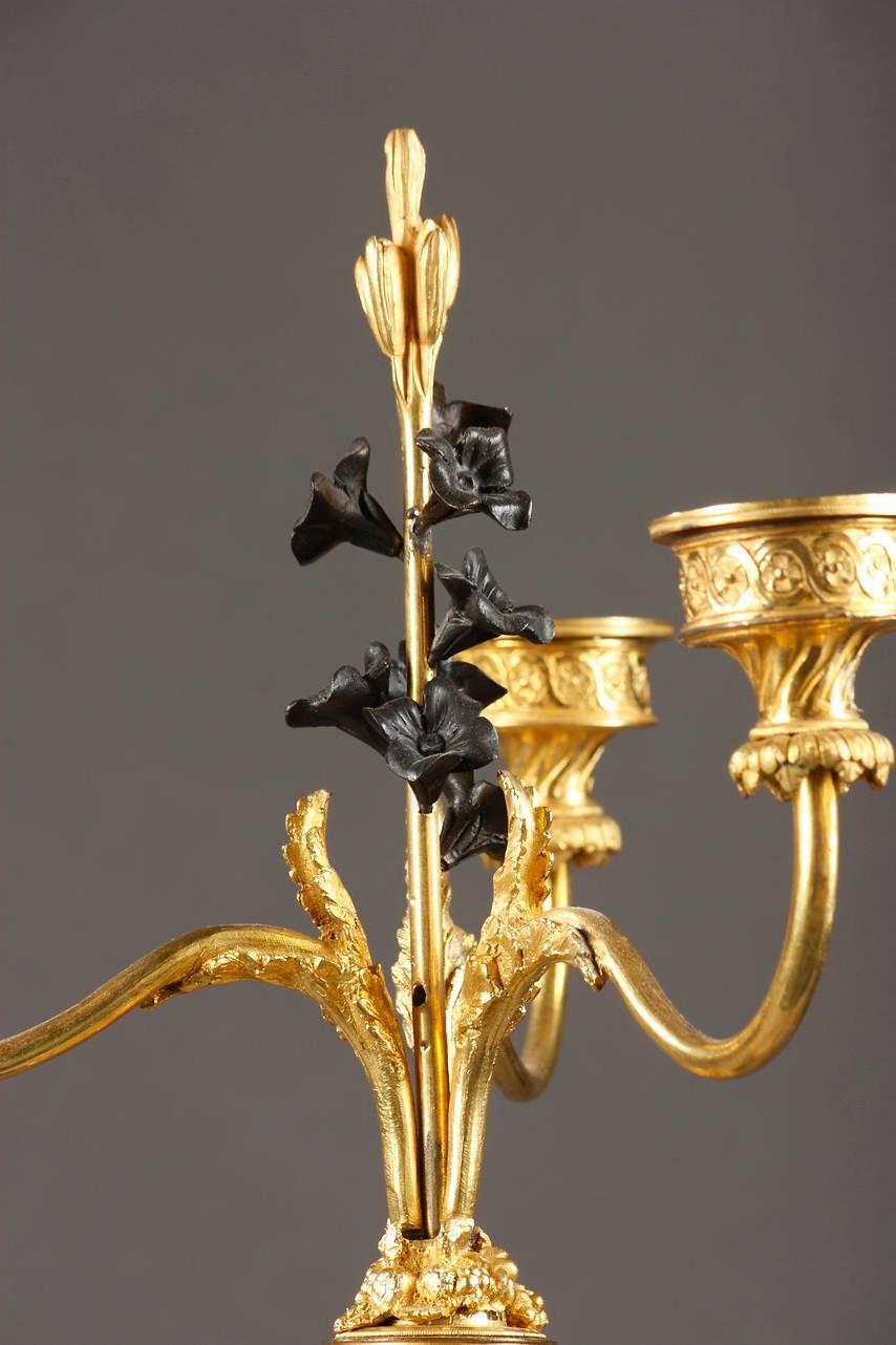 Early 19th Century Empire Candelabra with Caryatids For Sale 1
