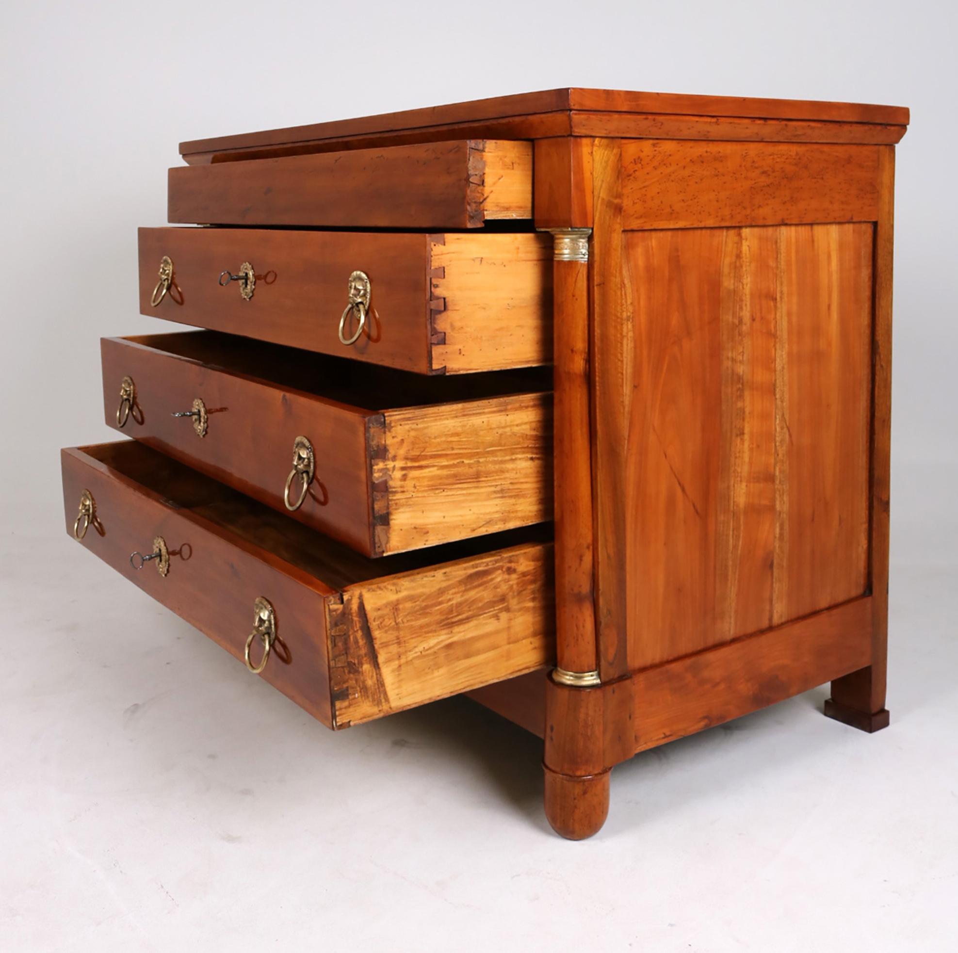 Early 19th Century Empire Chest of Drawers, Cherrywood, France, C. 1820 6