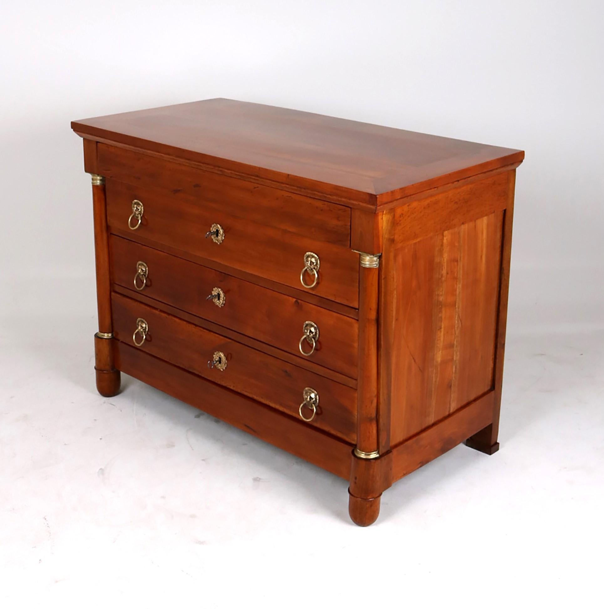 Early 19th Century Empire Chest of Drawers, Cherrywood, France, C. 1820 4