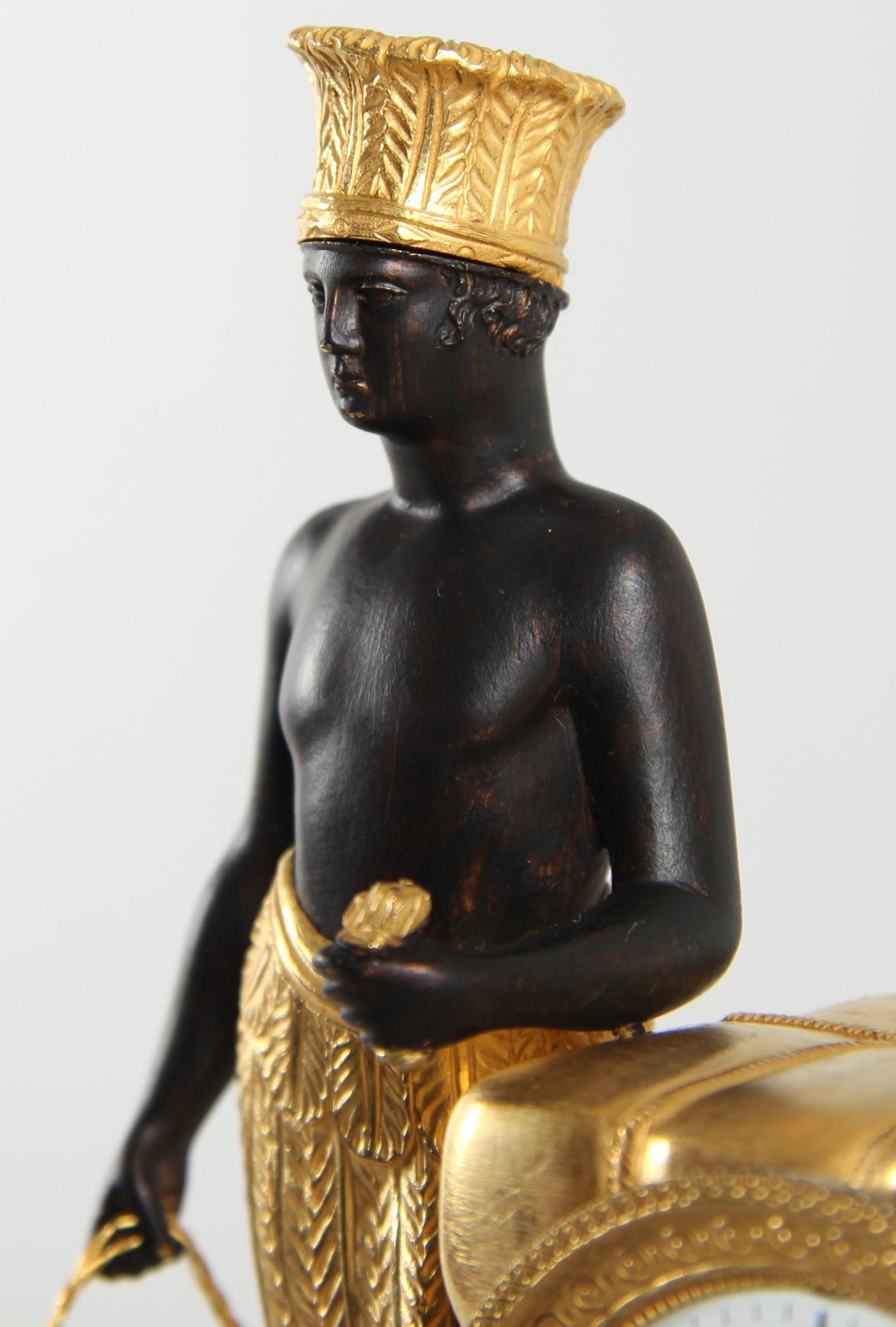 Gilt Early 19th Century Empire Clock, Miniature Matelot 