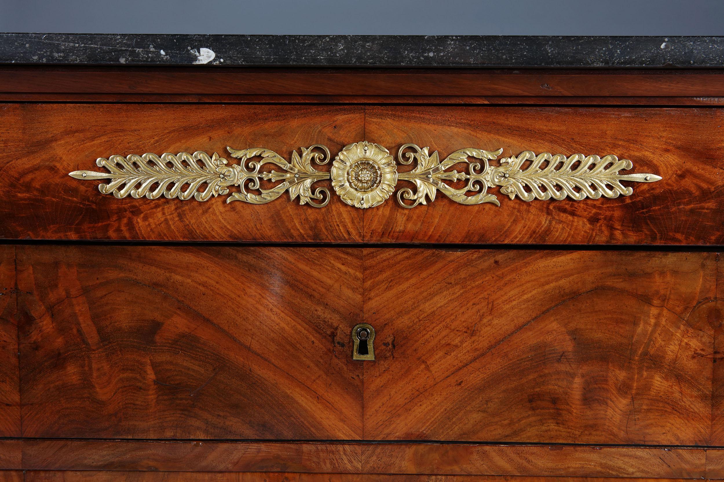 Veneer Early 19th Century Empire Commode For Sale