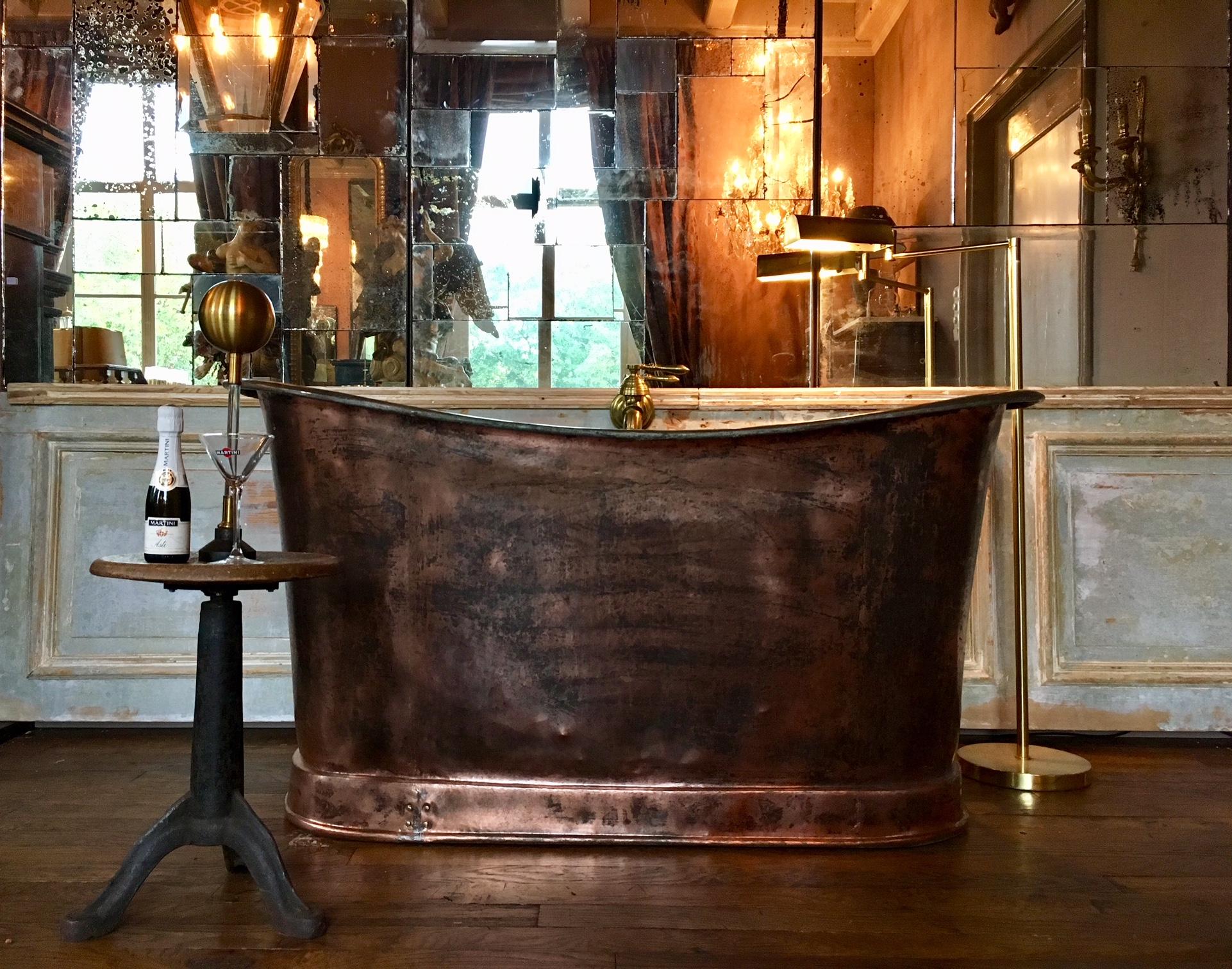 copper bath tub