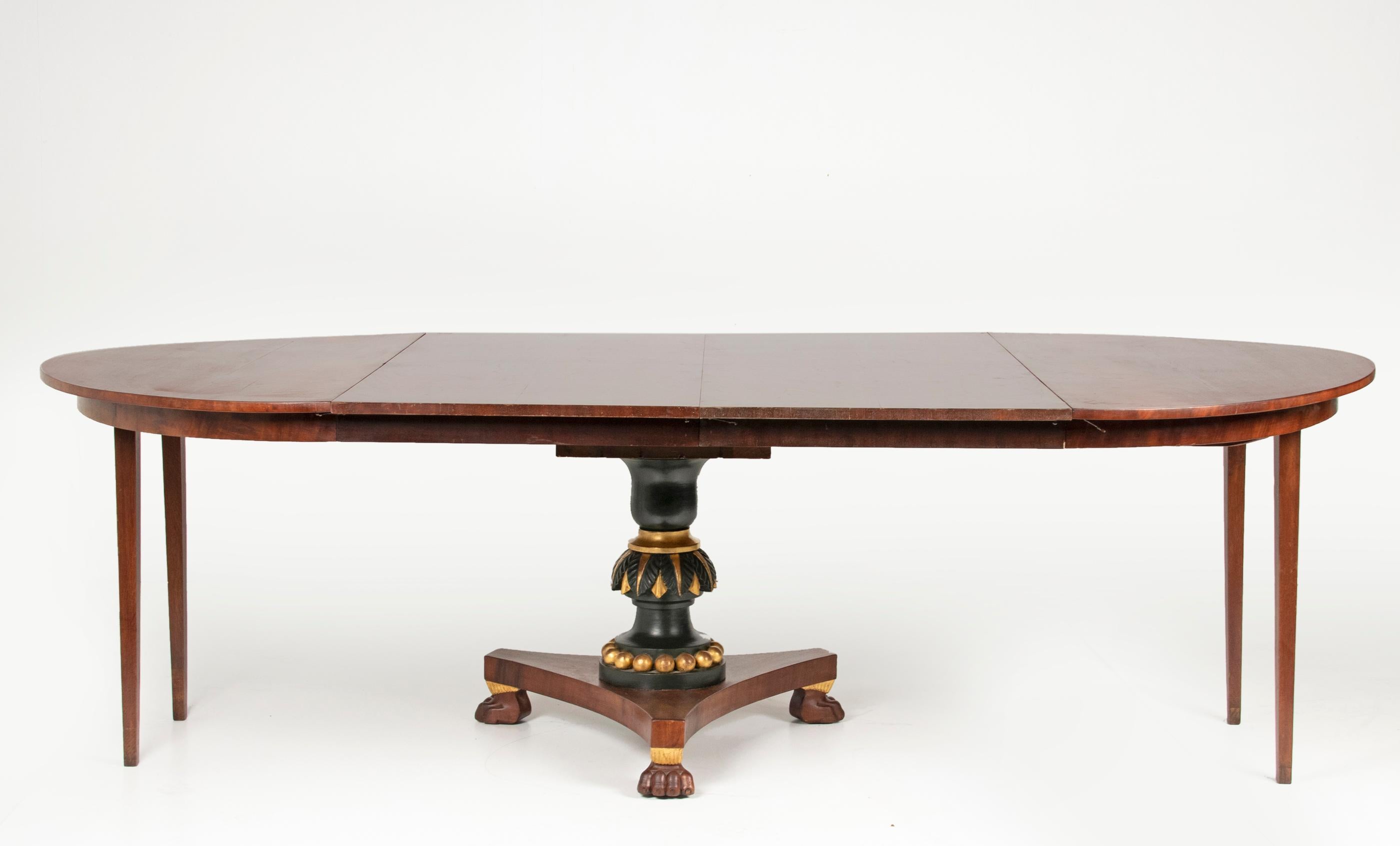 Early 19th Century Empire Dutch Mahogany Dining Table 2